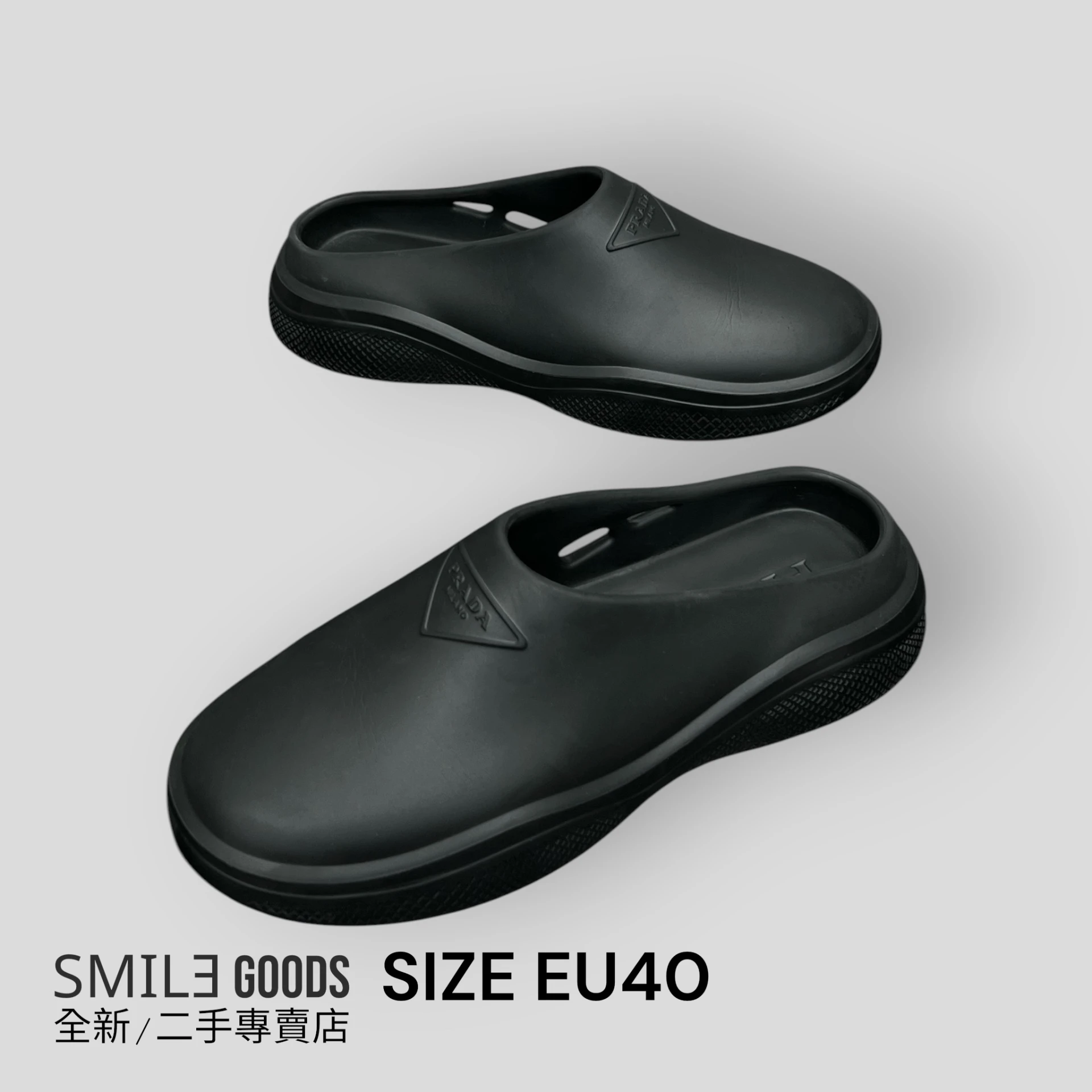 [SMILE]PRADA Rubber 穆勒鞋 拖鞋