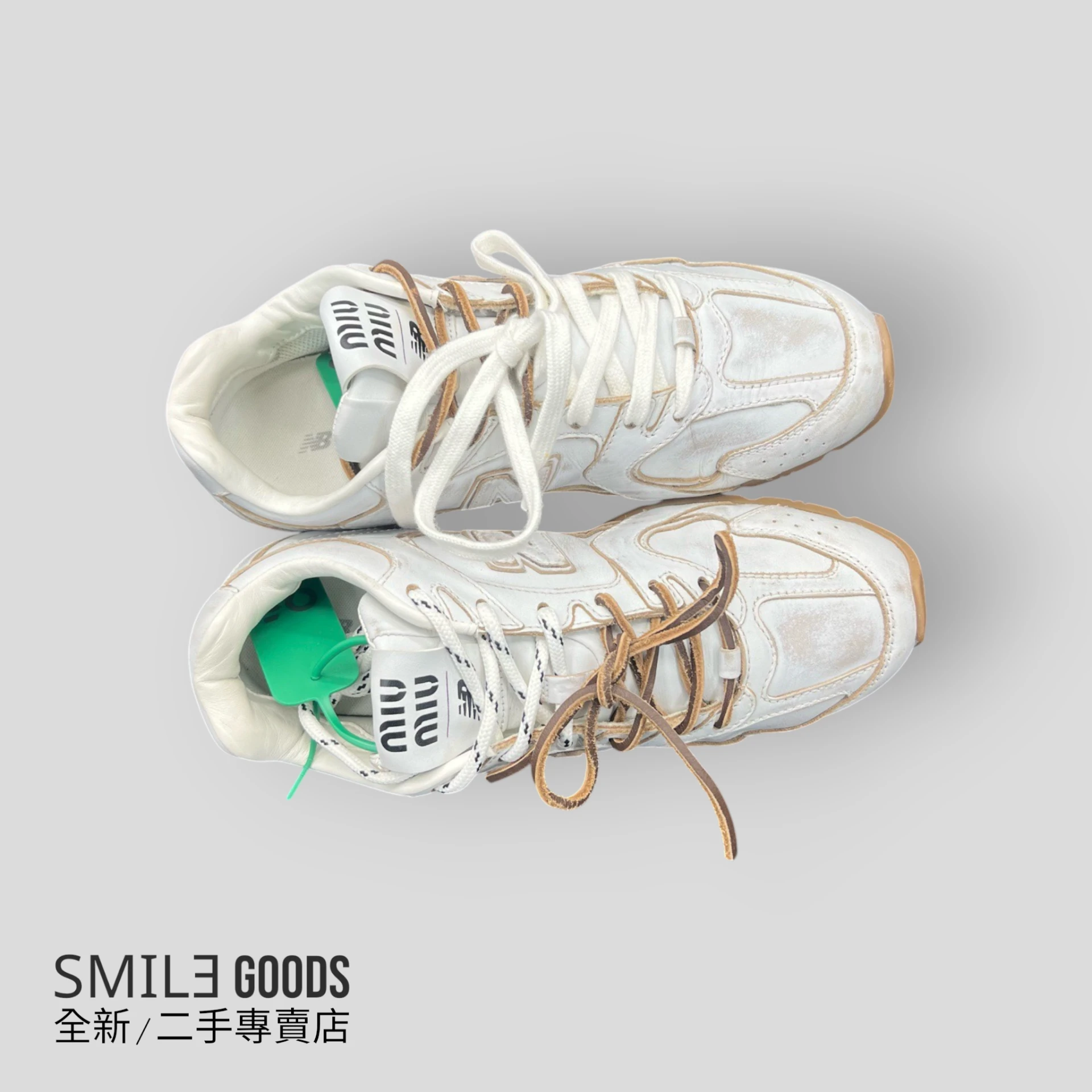 [SMILE]miu miu nb530 做舊白 聯名德訓鞋