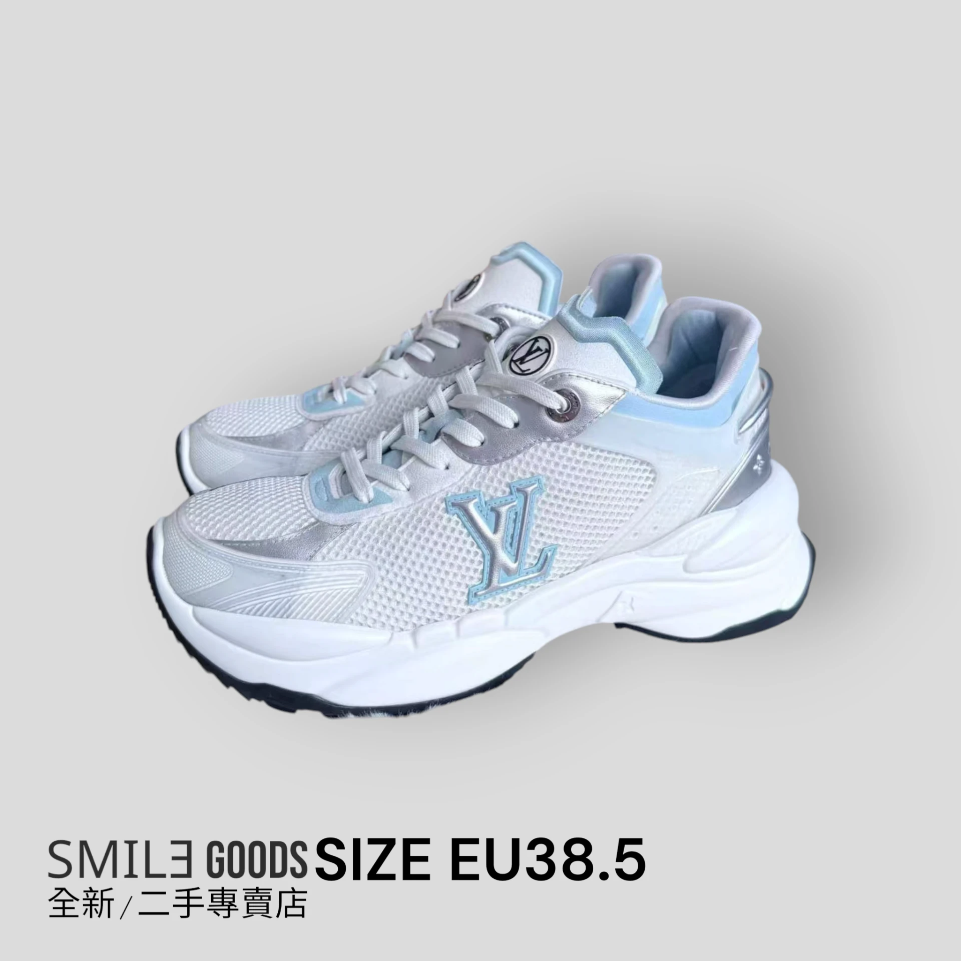 [SMILE] Louis Vuitton lv run55 白藍 白色 休閒鞋