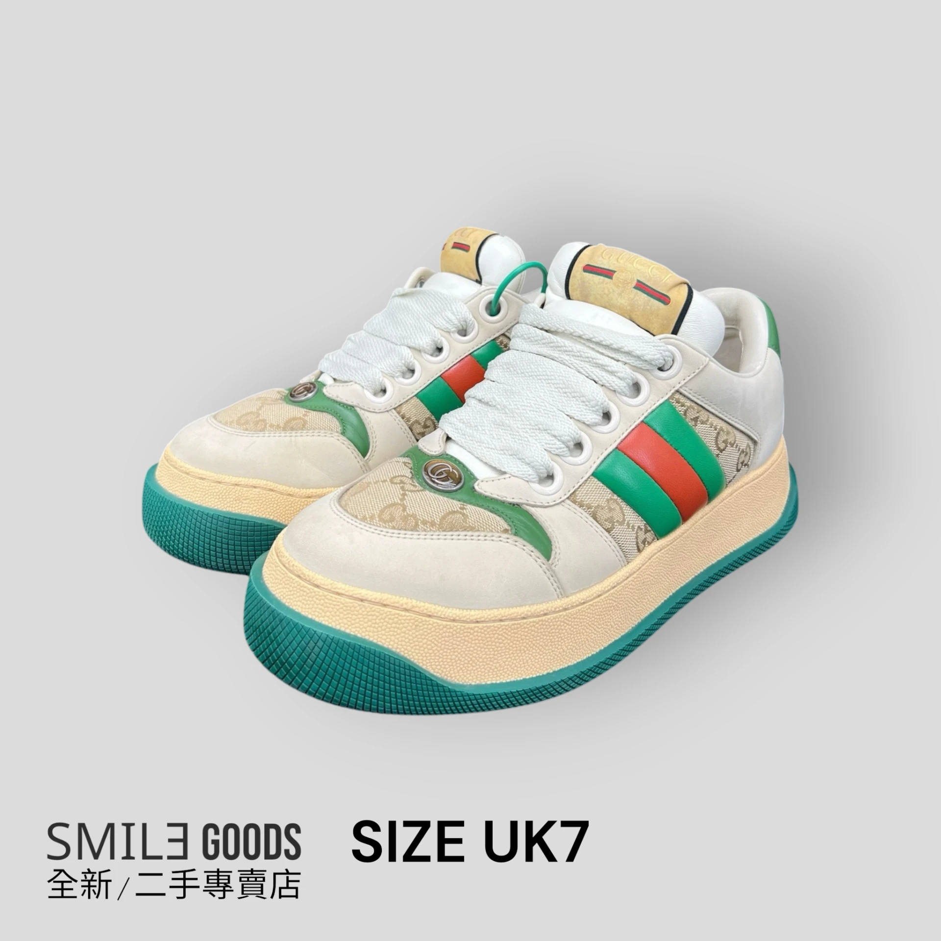 [SMILE] gucci 胖丁 灰綠 髒髒鞋