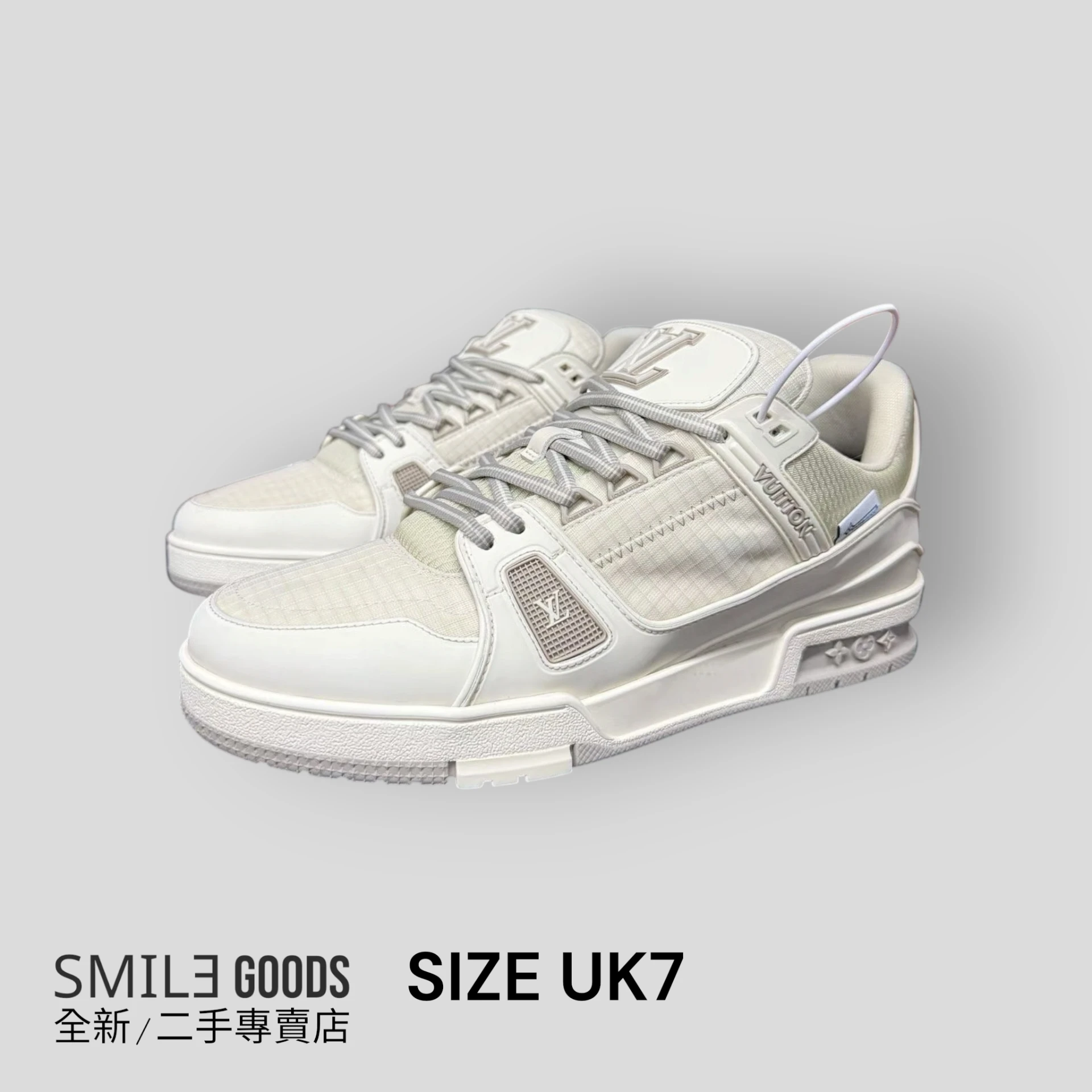 [SMILE] Louis Vuitton lv trainer SS26新款 灰白 水泥灰 防水系列