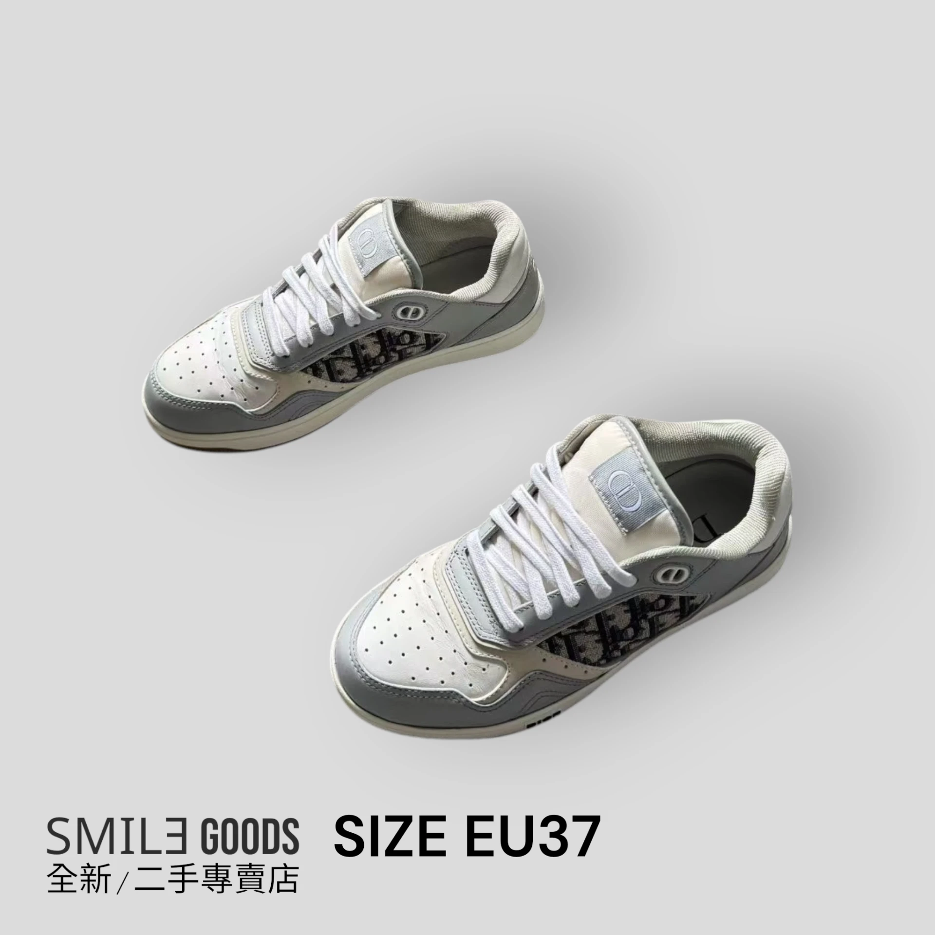 [SMILE] Dior b27 low 牛皮板鞋 白灰