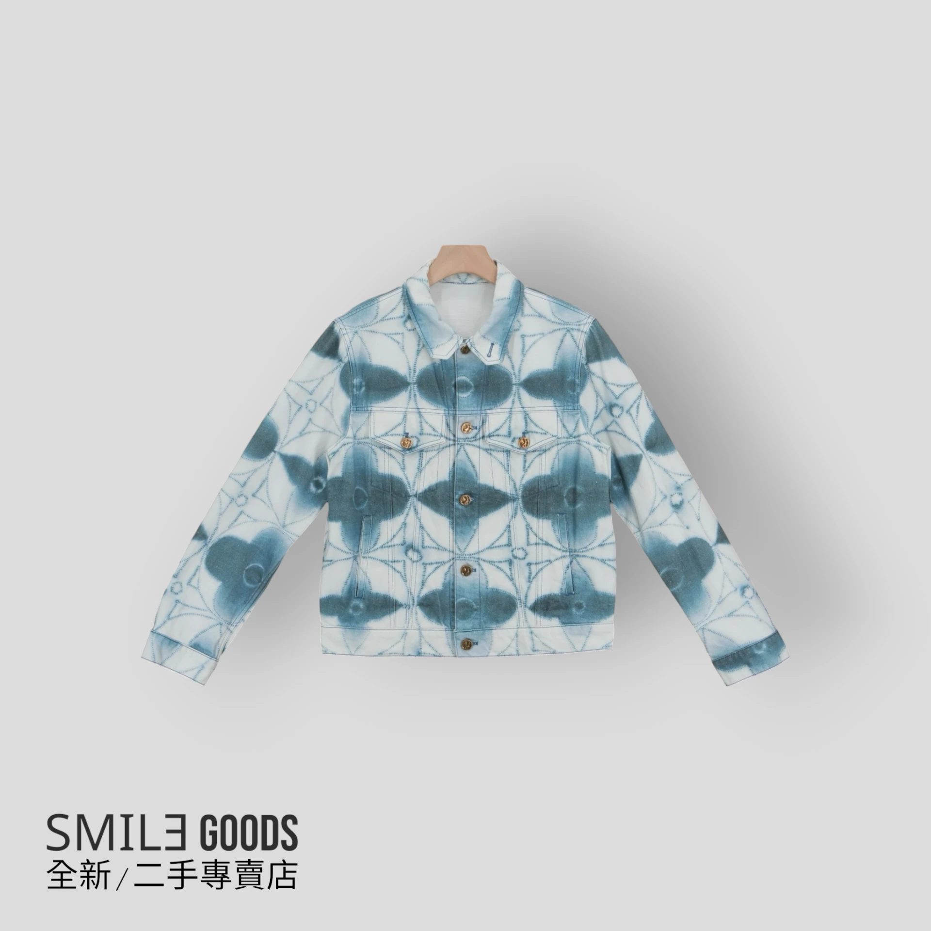 [SMILE]LOUIS VUITTON LV 新款絞染老花牛仔外套