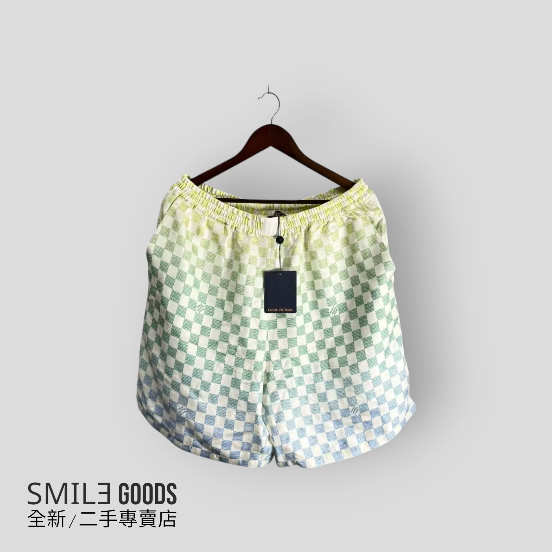 [SMILE]Louis Vuitton LV彩色漸變棋盤格真絲短褲