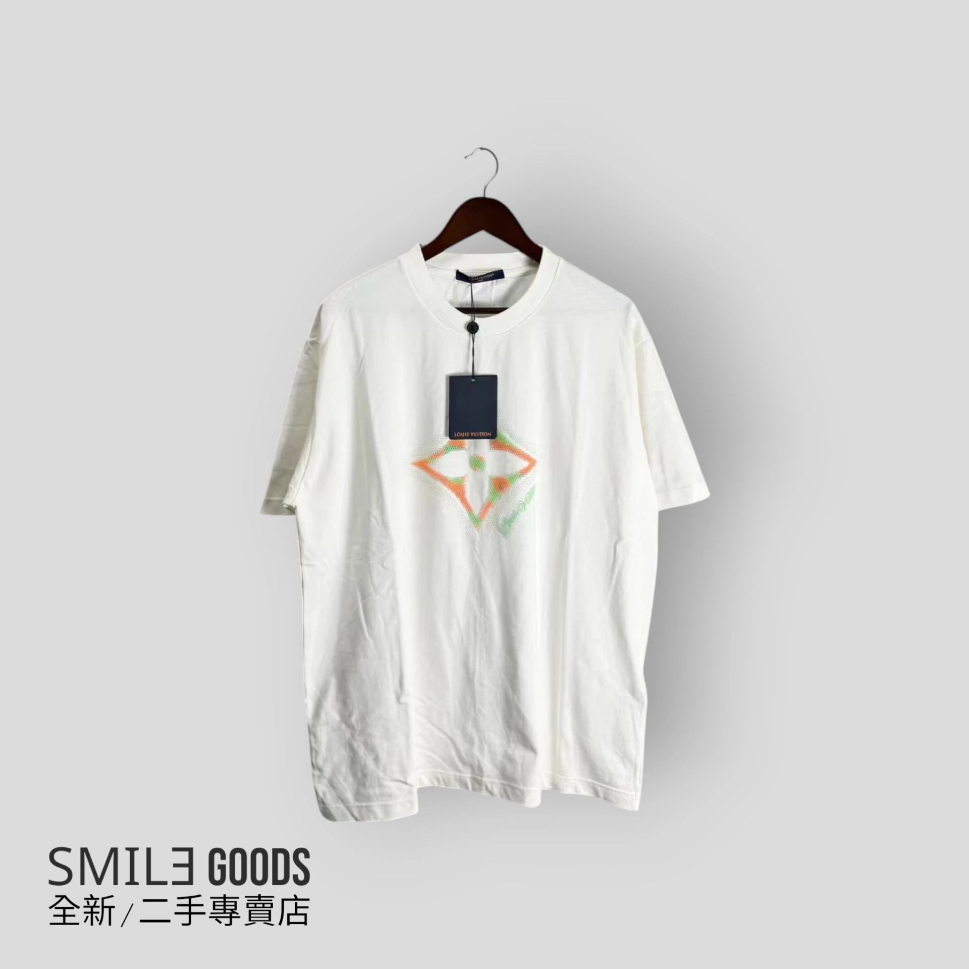 [SMILE]Louis Vuitton LV白色漸變花卉字母短袖