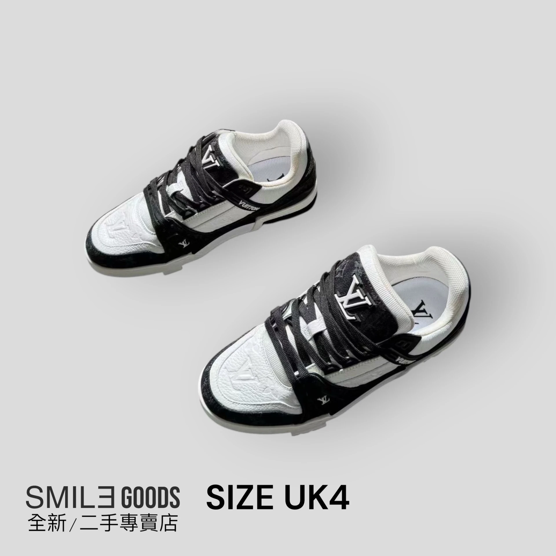 [SMILE]Louis Vuitton Lv trainer巴黎限定 黑白