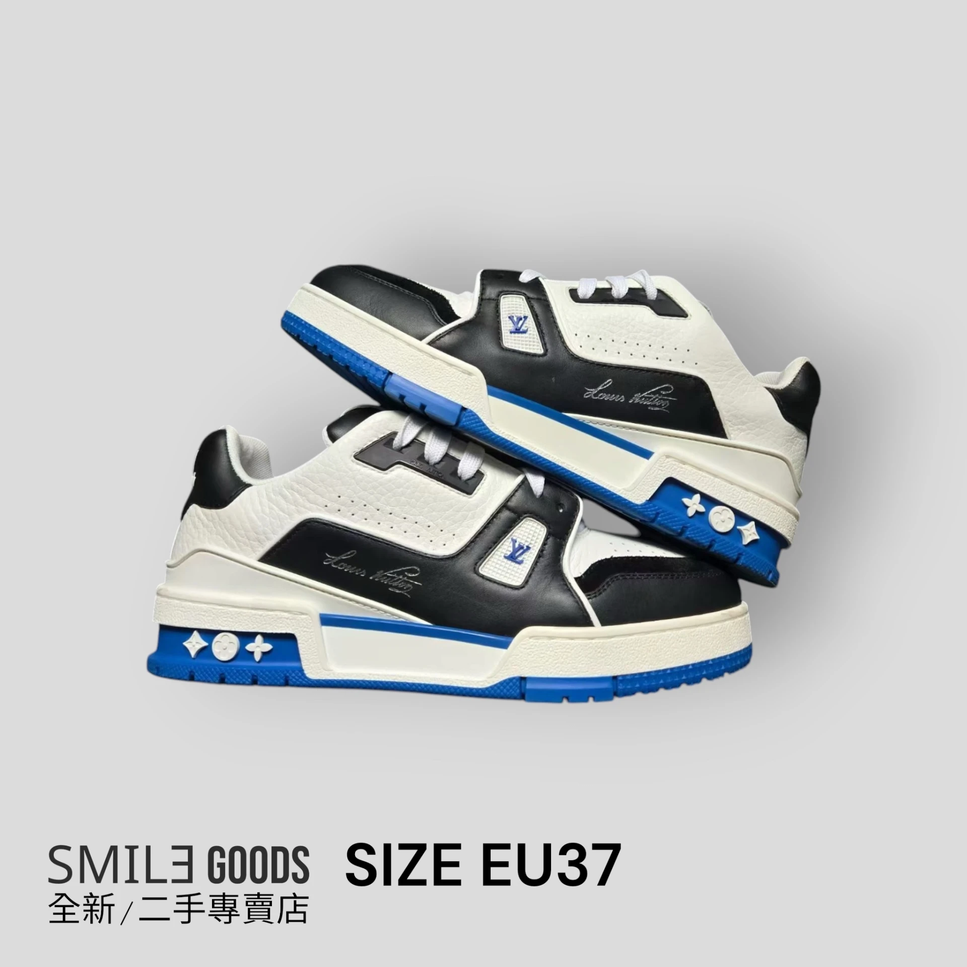 [SMILE]LOUIS VUITTON LV TRAINER 藤原浩 黑藍白