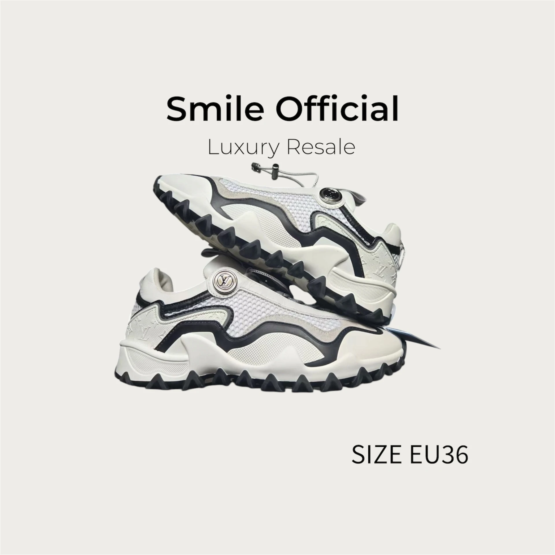 [SMILE]LOUIS VUITTON LV RUSH 黑白運動鞋