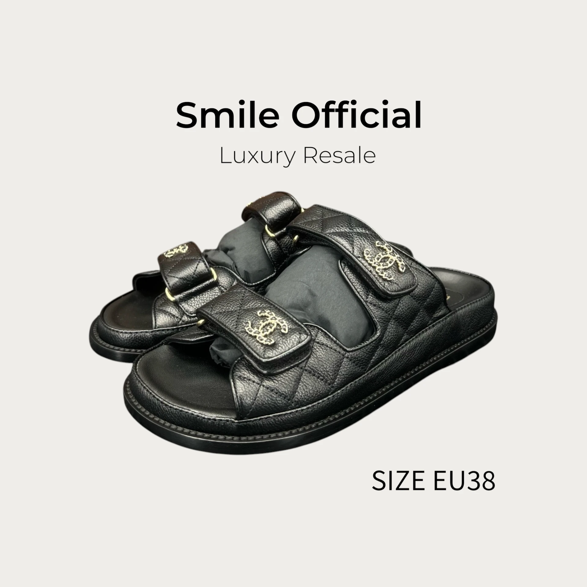 [SMILE] Chanel 香奈兒 24p 黑金半拖
