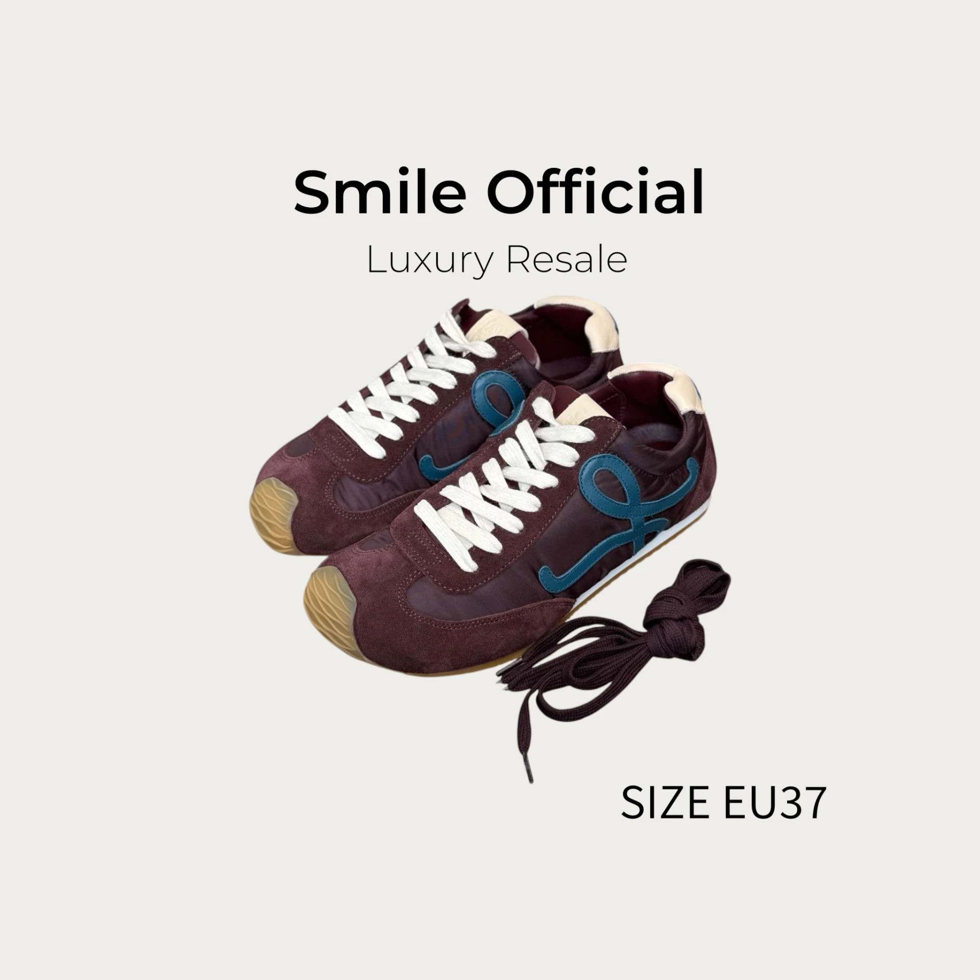 [SMILE] Loewe 尼龍和牛皮革 Ballet Runner 2.0 女士運動鞋