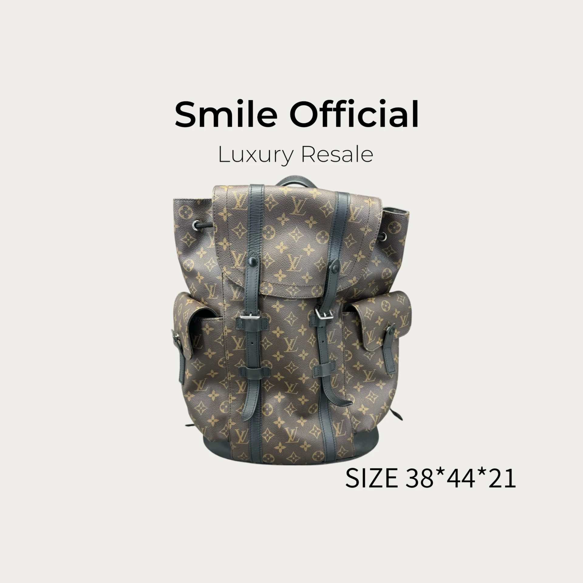 [SMILE]Louis Vuitton lv 老花 Christopher 男士雙肩包