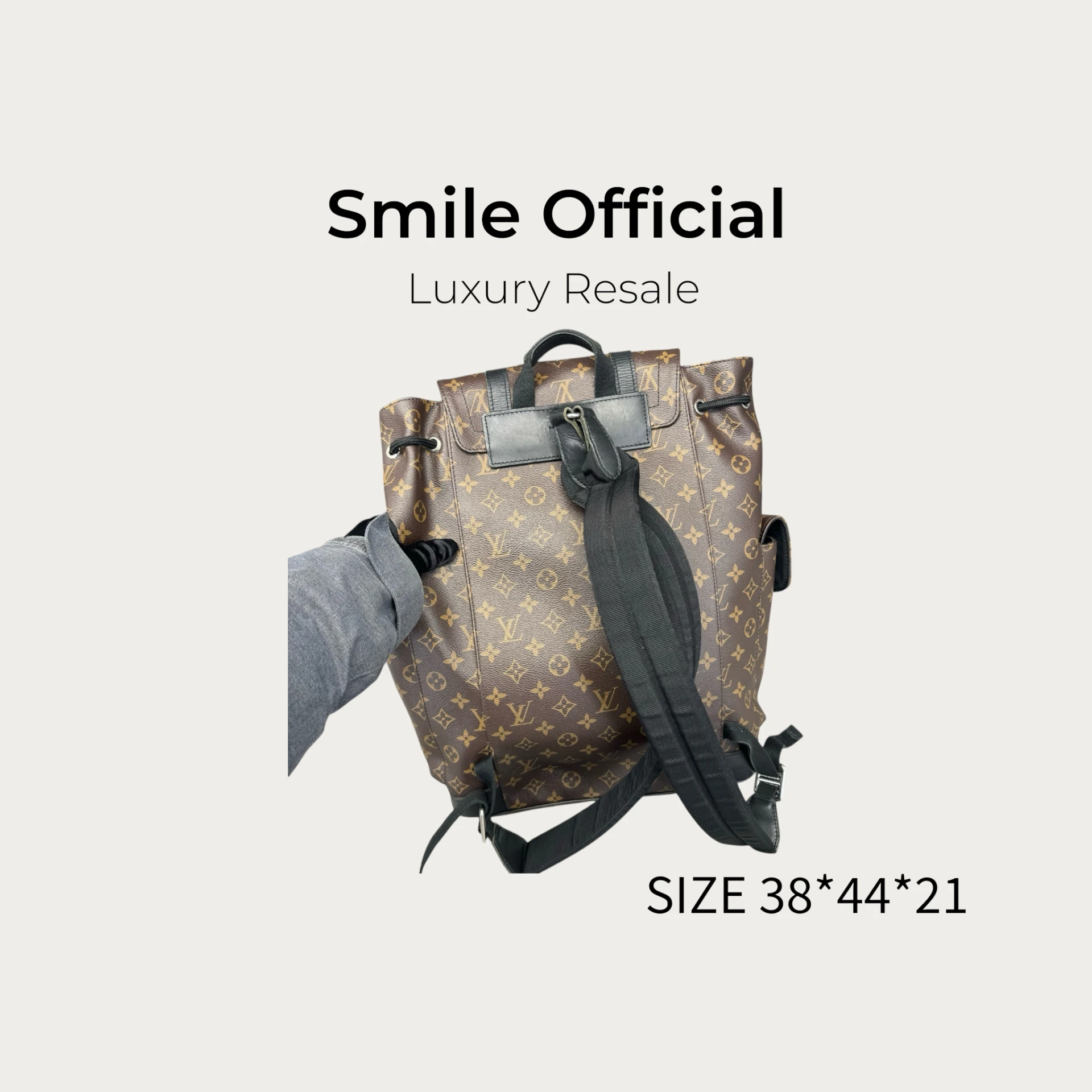 [SMILE]Louis Vuitton lv 老花 Christopher 男士雙肩包