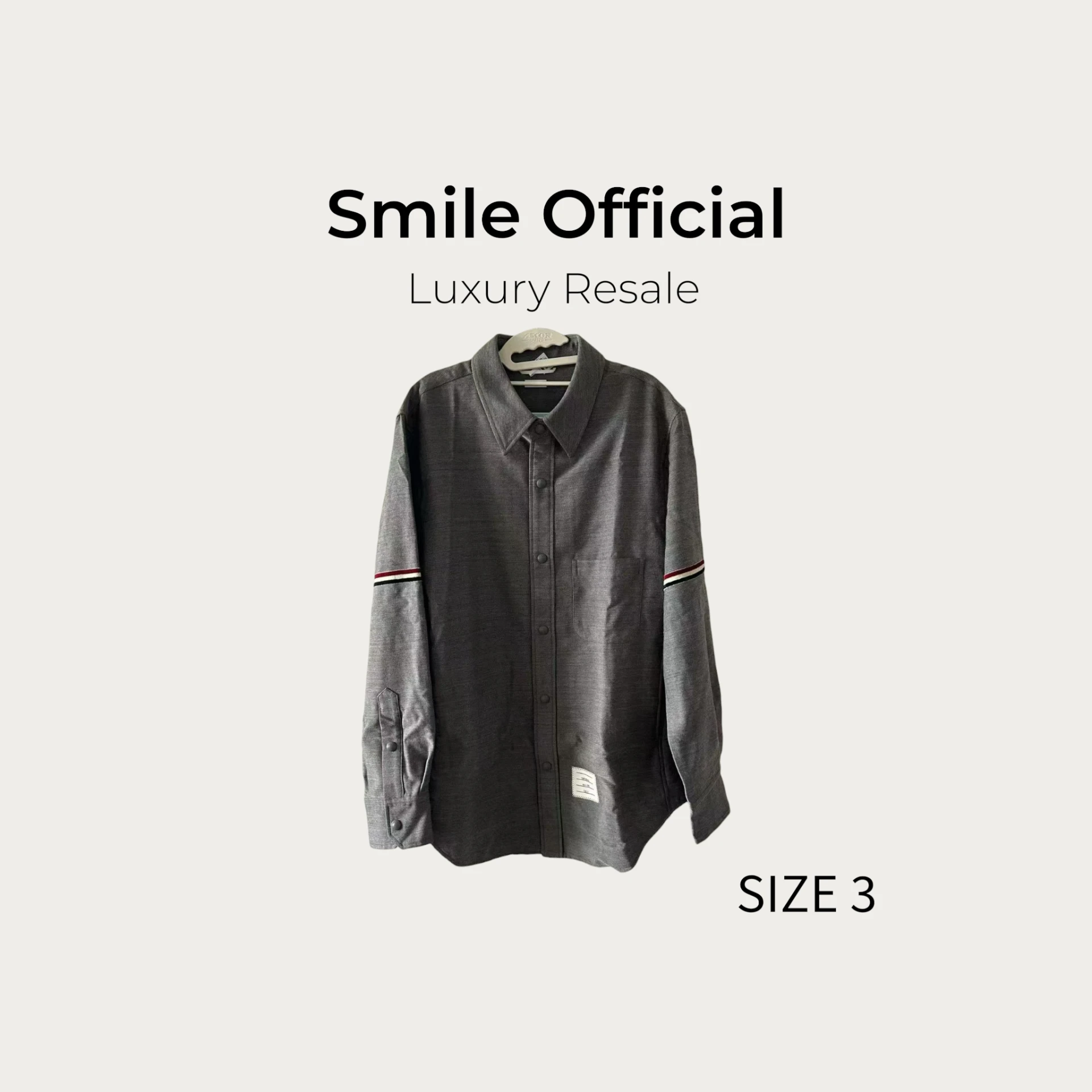[SMILE]thom browne 羊毛雙袖標襯衫夾克