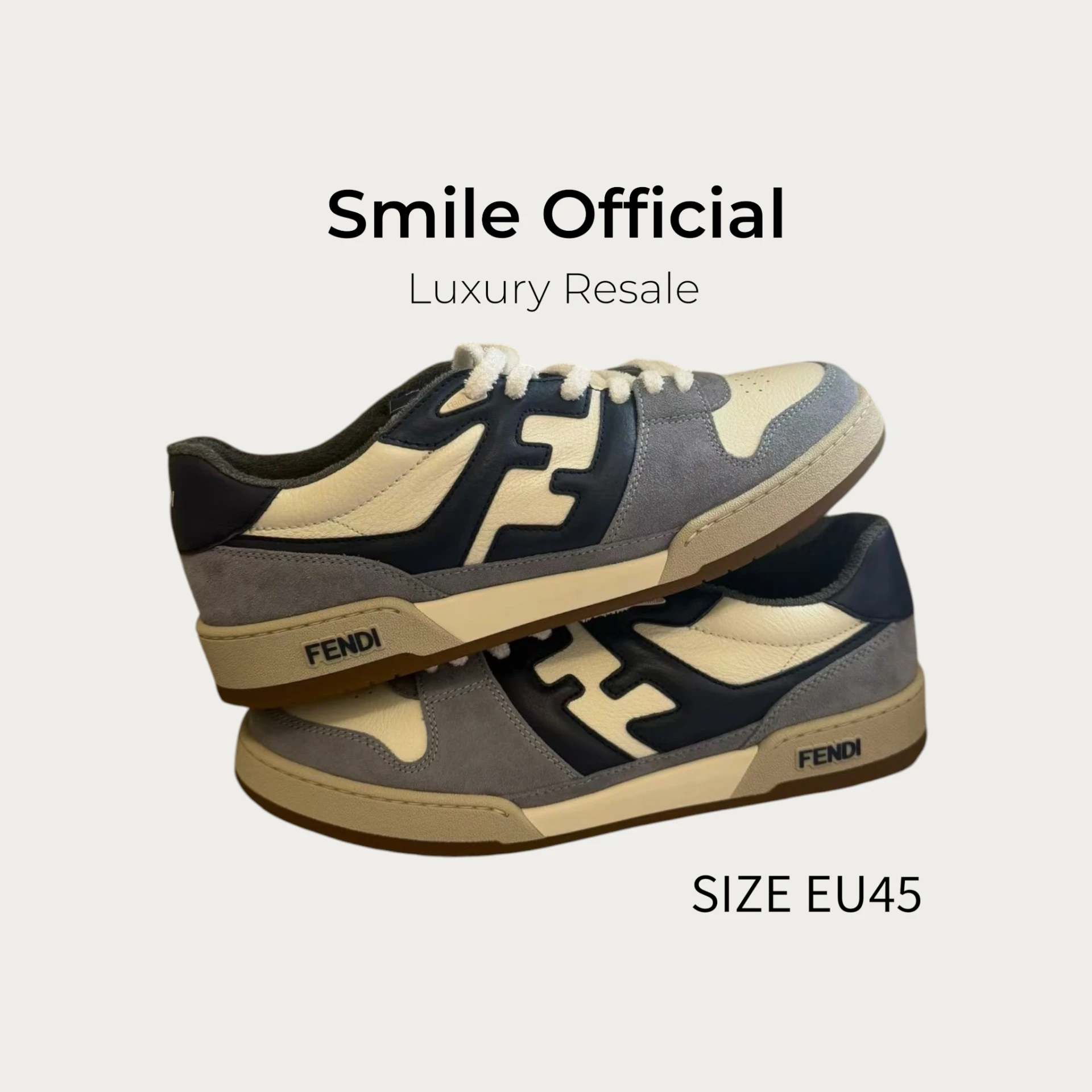 [SMILE]FENDI Match 白藍 板鞋