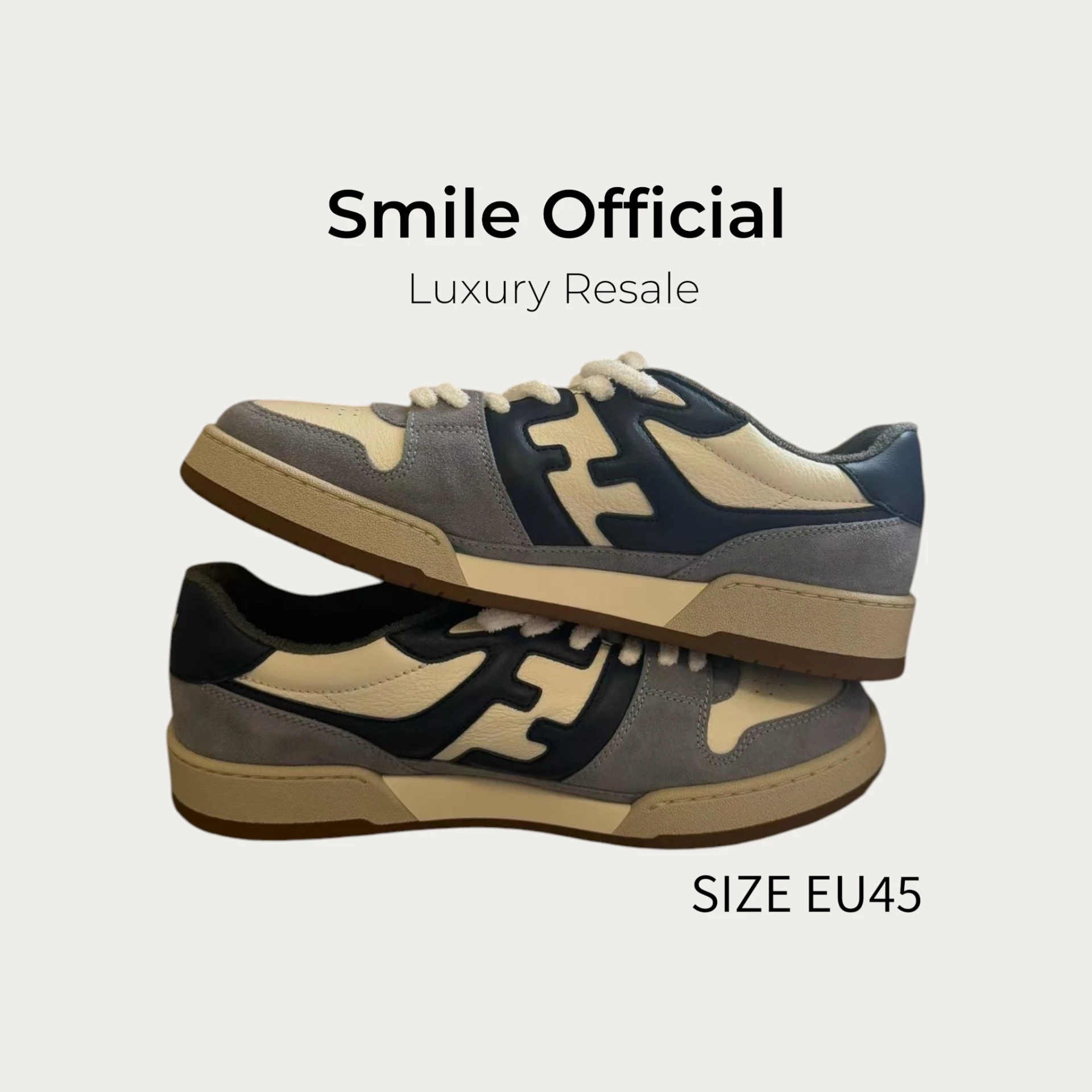 [SMILE]FENDI Match 白藍 板鞋