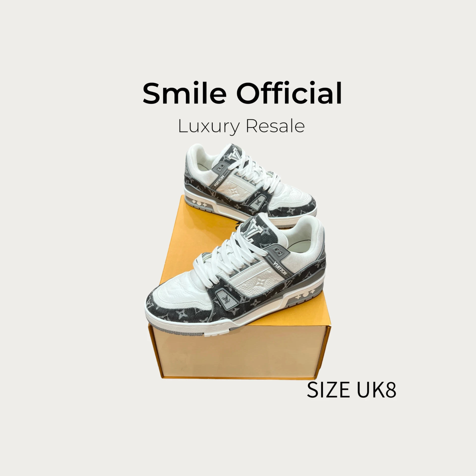 [SMILE]Louis Vuitton LV TRAINER 灰白牛仔