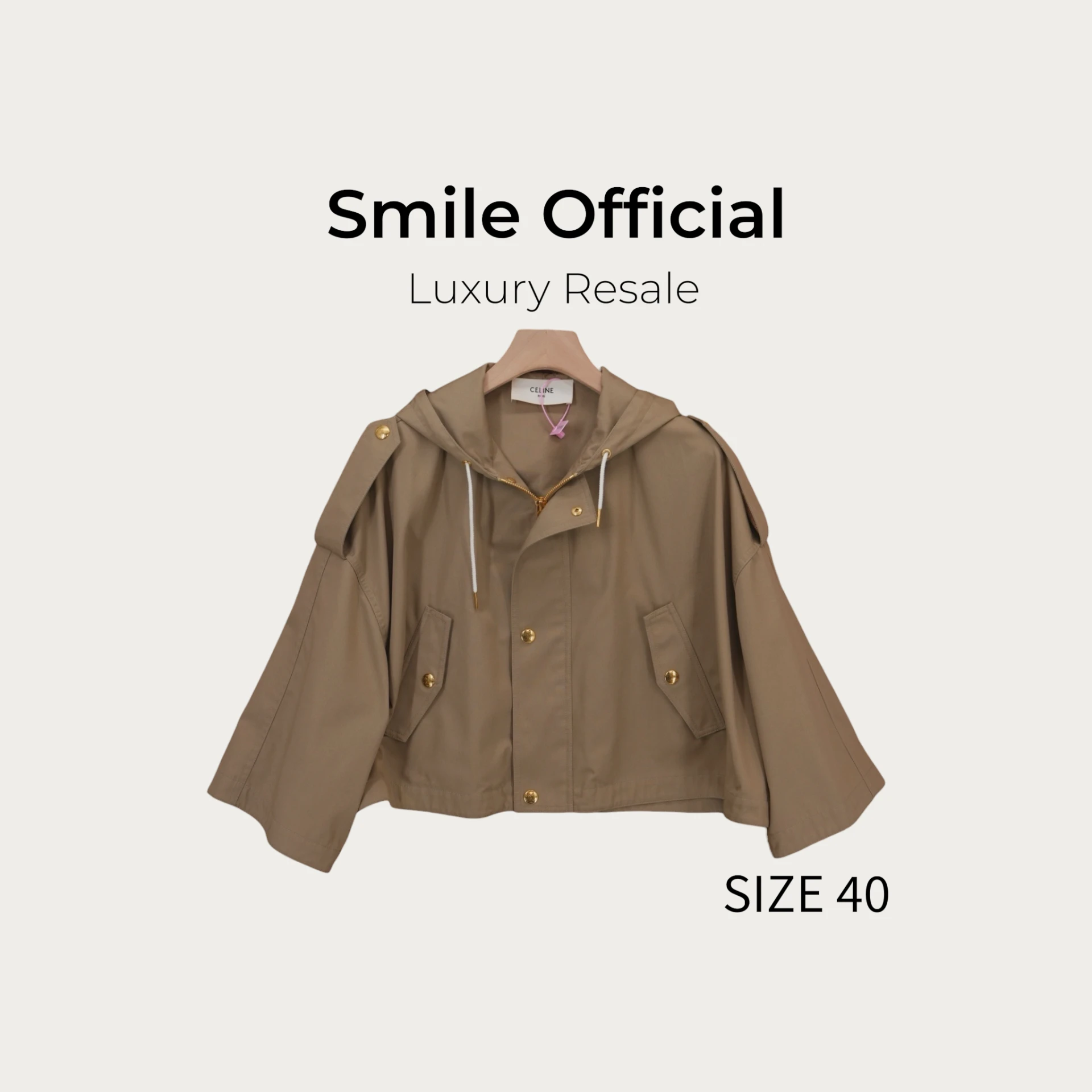 [SMILE]Celine 斗篷 風衣連帽 短款外套