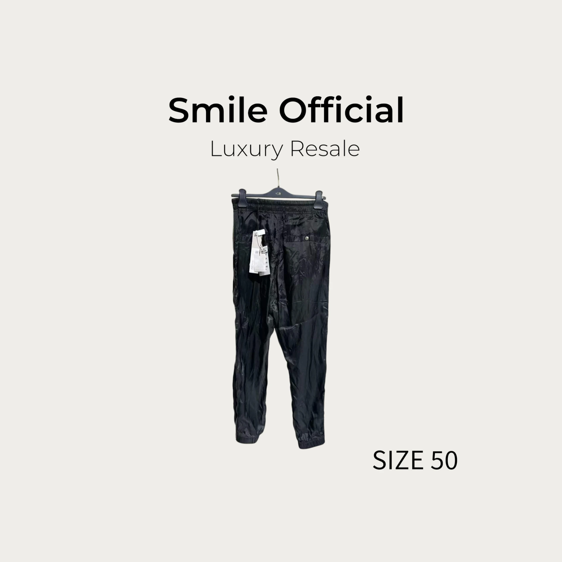 [SMILE] Rick Owens 21ss主線銅氨絲拉鍊長褲黑色側面全拉鍊