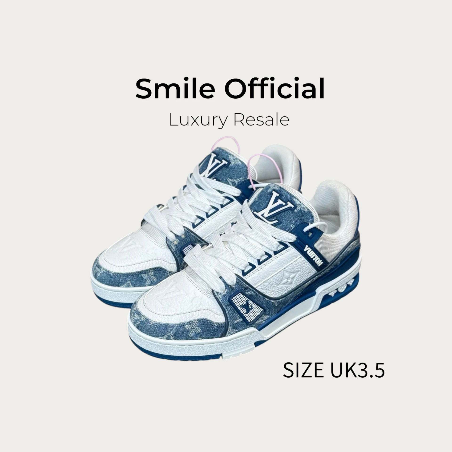[SMILE] Louis Vuitton LV Trainer 白藍牛仔