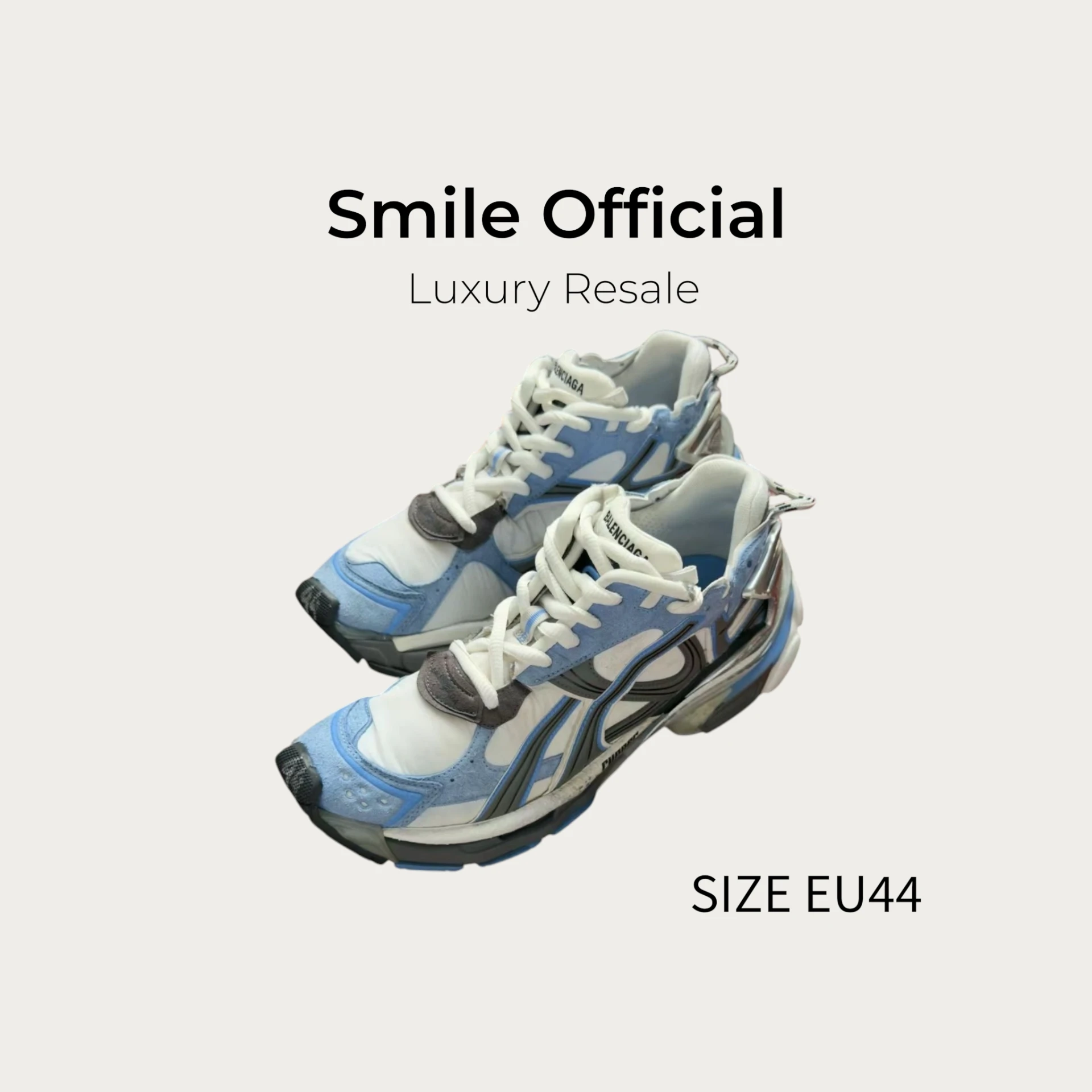 [SMILE] BALENCIAGA 巴黎世家runner尼龍 藍色