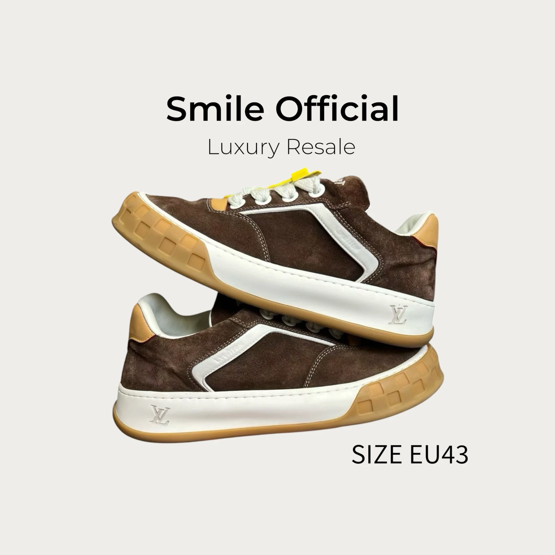 [SMILE]LOUIS VUITTON Lv Tilted 餅乾鞋 卡其色