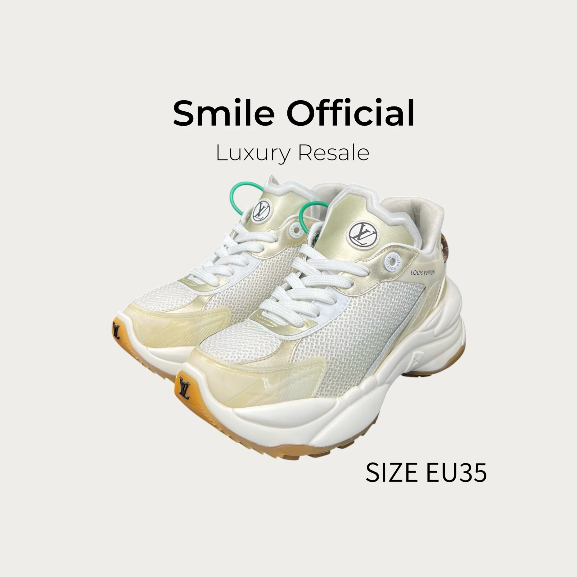 [SMILE]Louis Vuitton lv run55 白金 休閒鞋