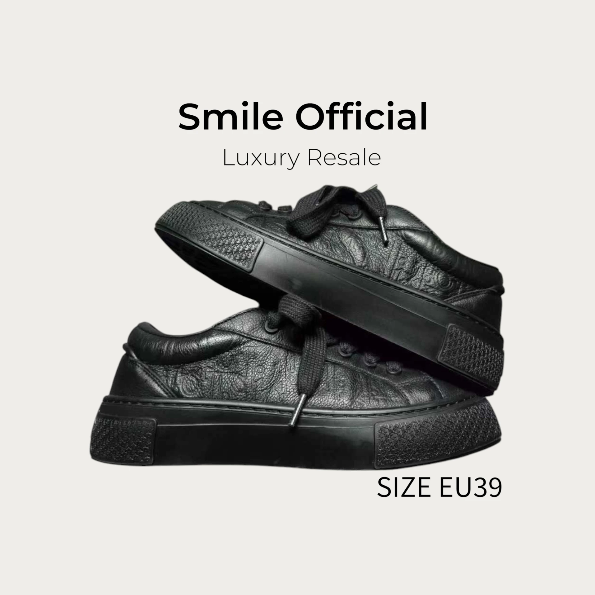 [SMILE] DIOR B33 黑浮雕滿logo spin板鞋