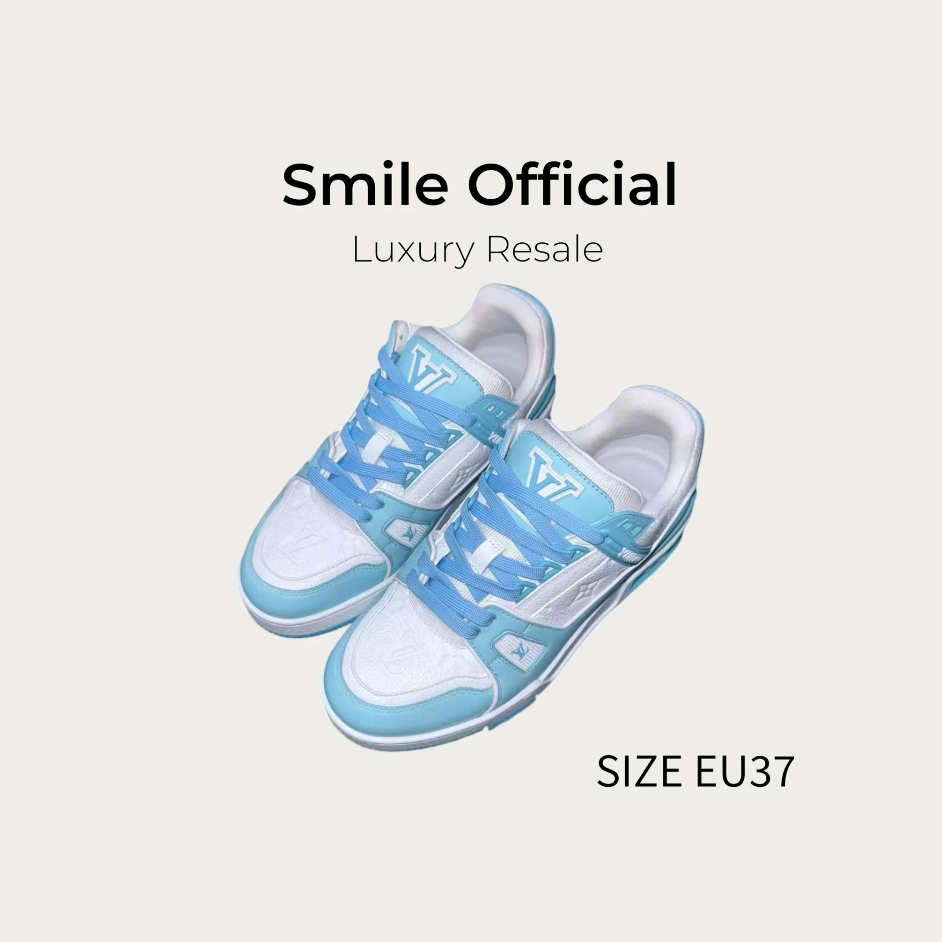 [SMILE]Louis Vuitton lv trainer 白藍 天空藍 藍色