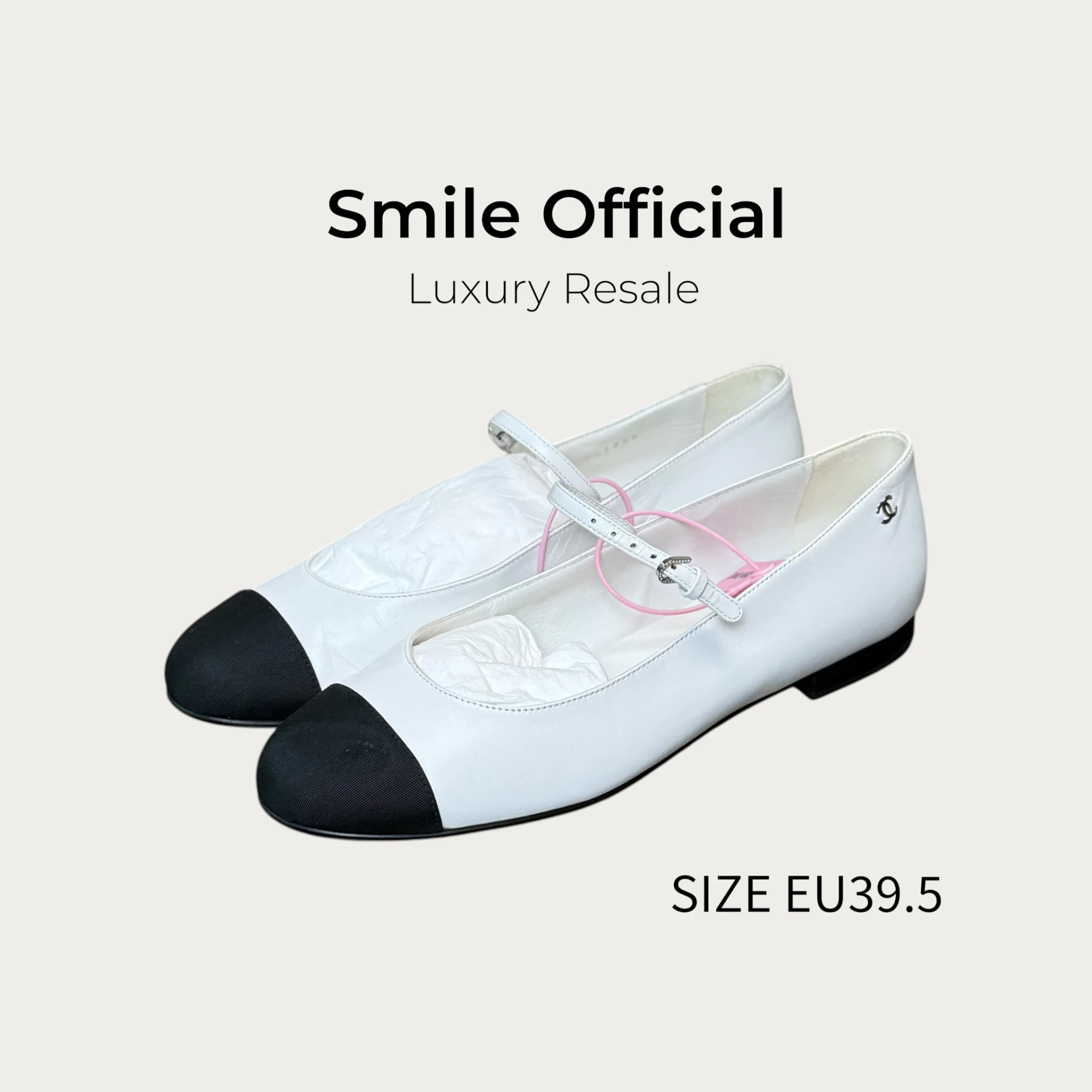 [SMILE] 香奈兒Chanel 24A 黑白瑪麗珍平底鞋