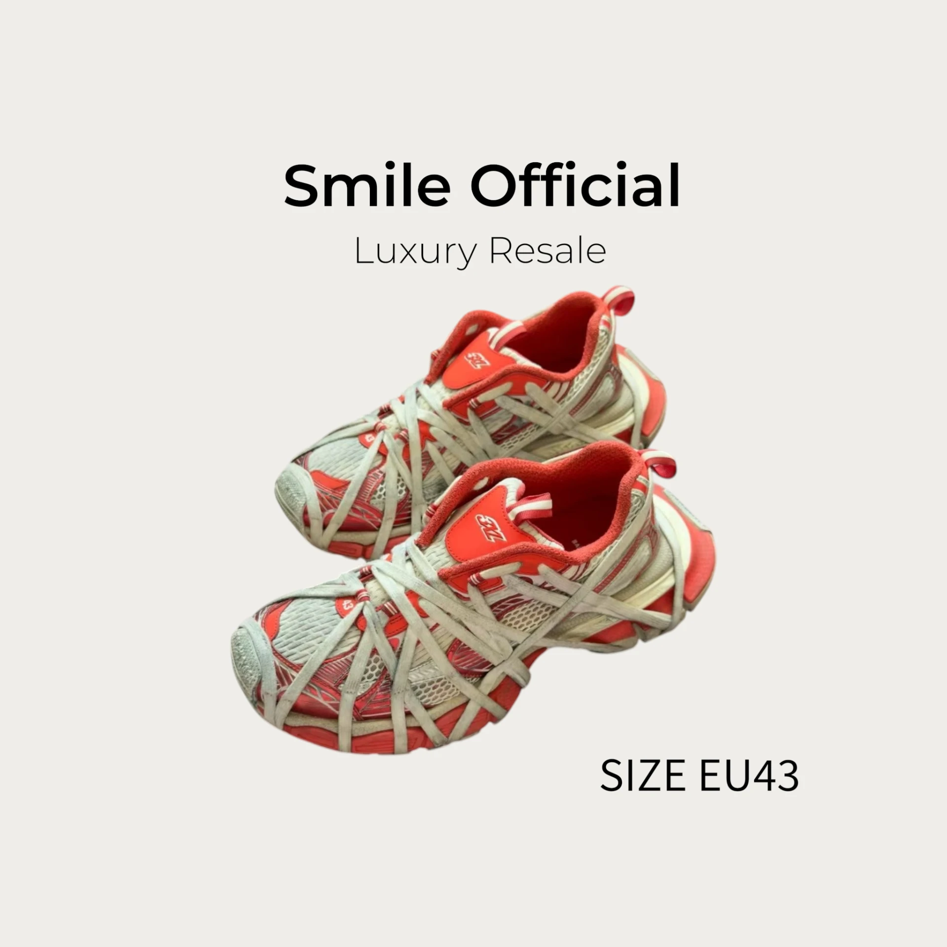 [SMILE]Balenciga巴黎世家3xl瘋狂綁帶 灰紅