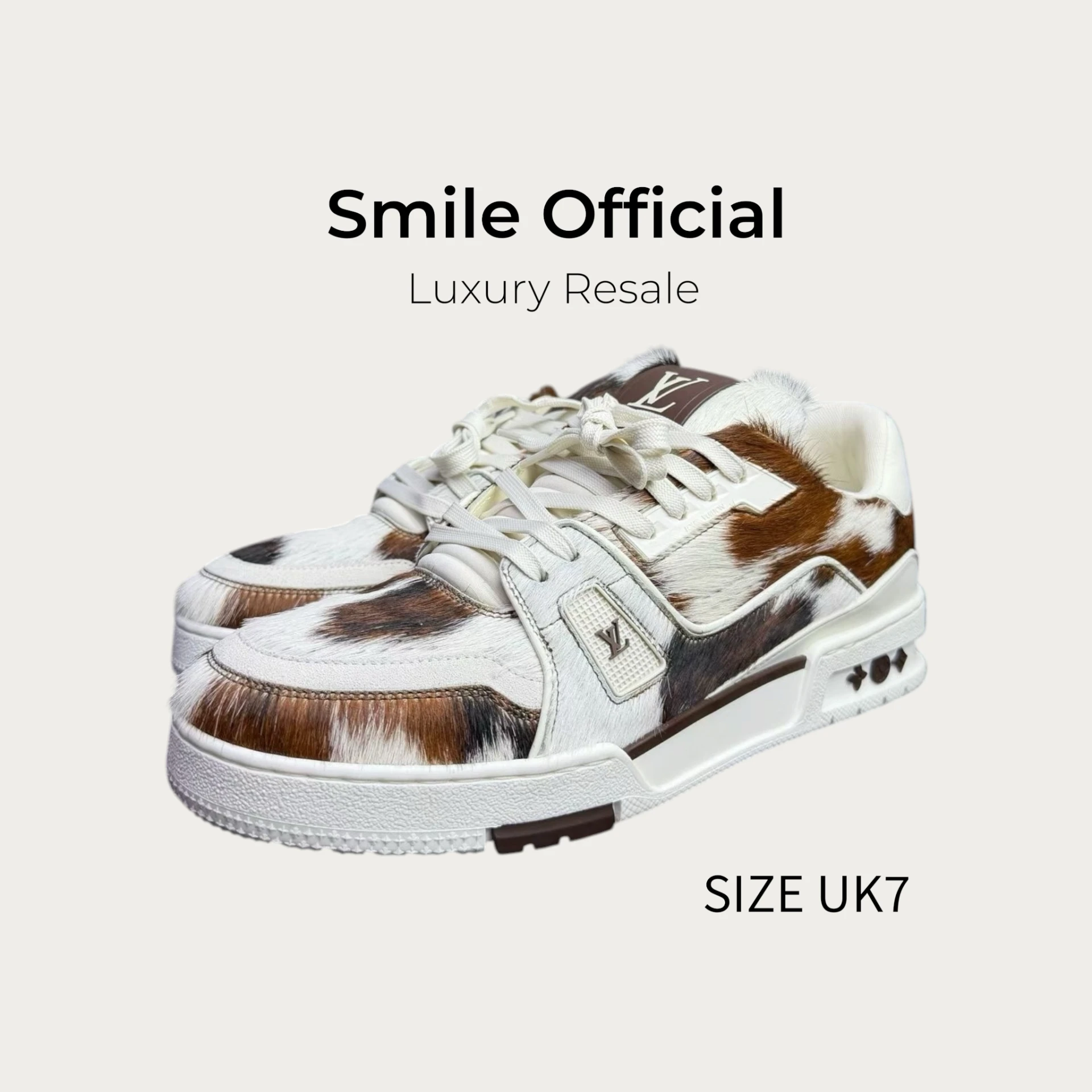 [SMILE]Louis Vuitton LV Trainer 25款 白棕馬毛
