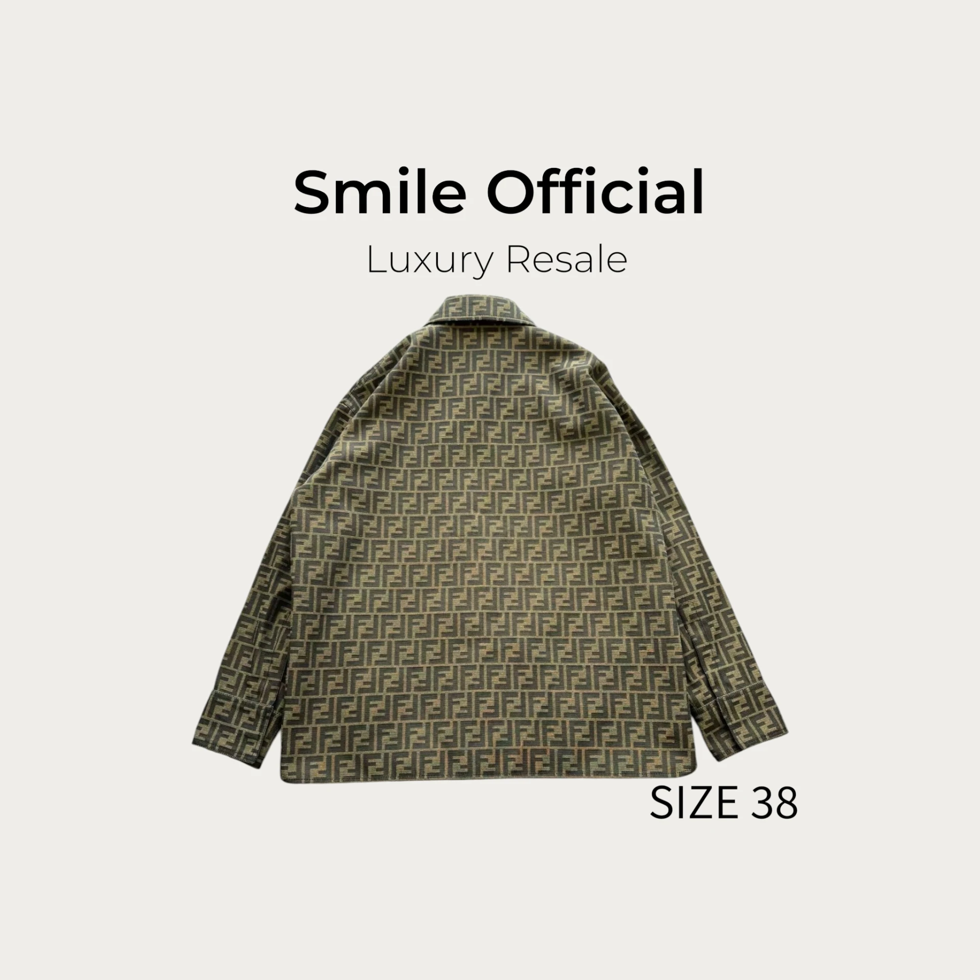 [SMILE]Fendi 棕色滿logo內里真絲 夾克外套