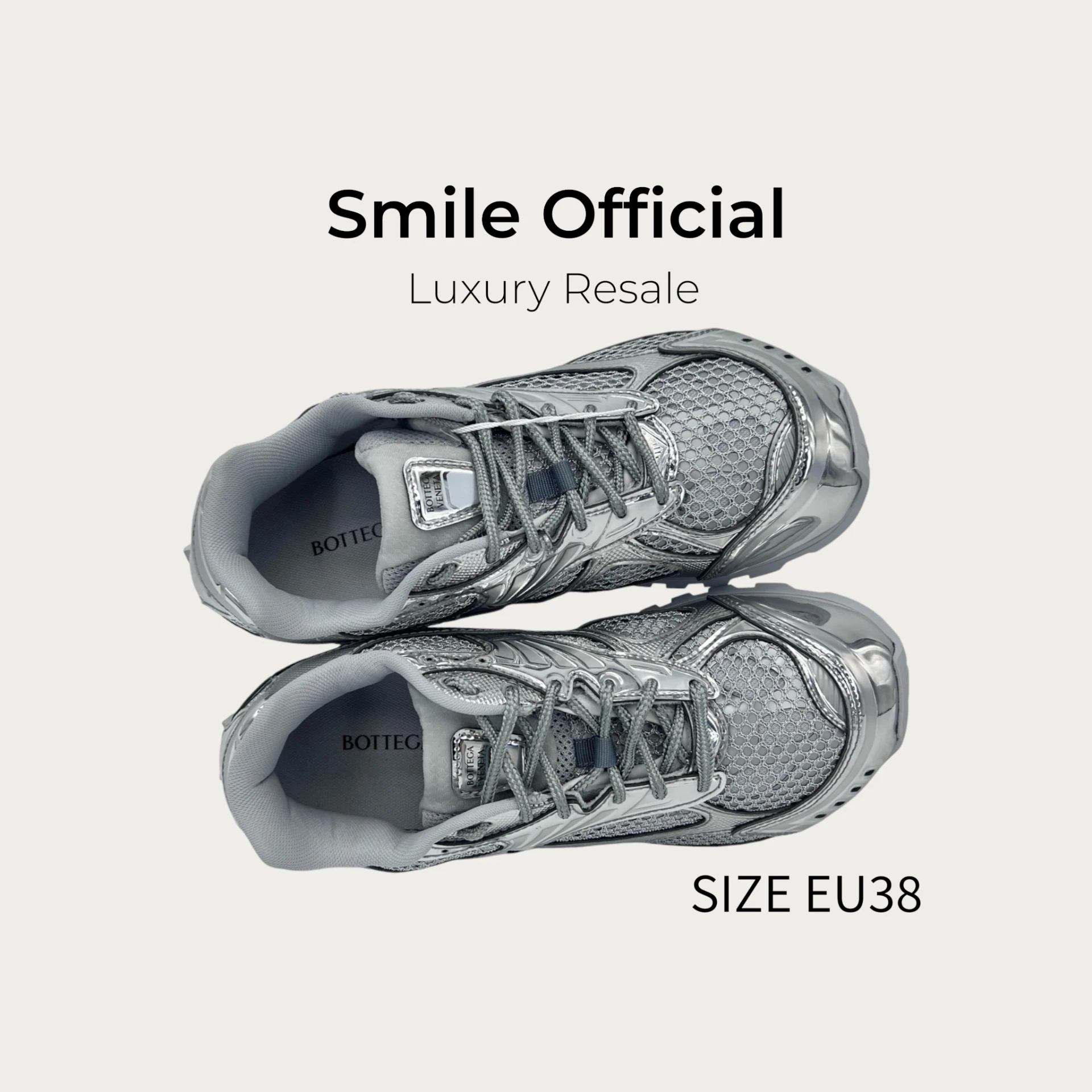 [SMILE] BOTTEGA VENETA Bv Orbit 銀色 休閒鞋