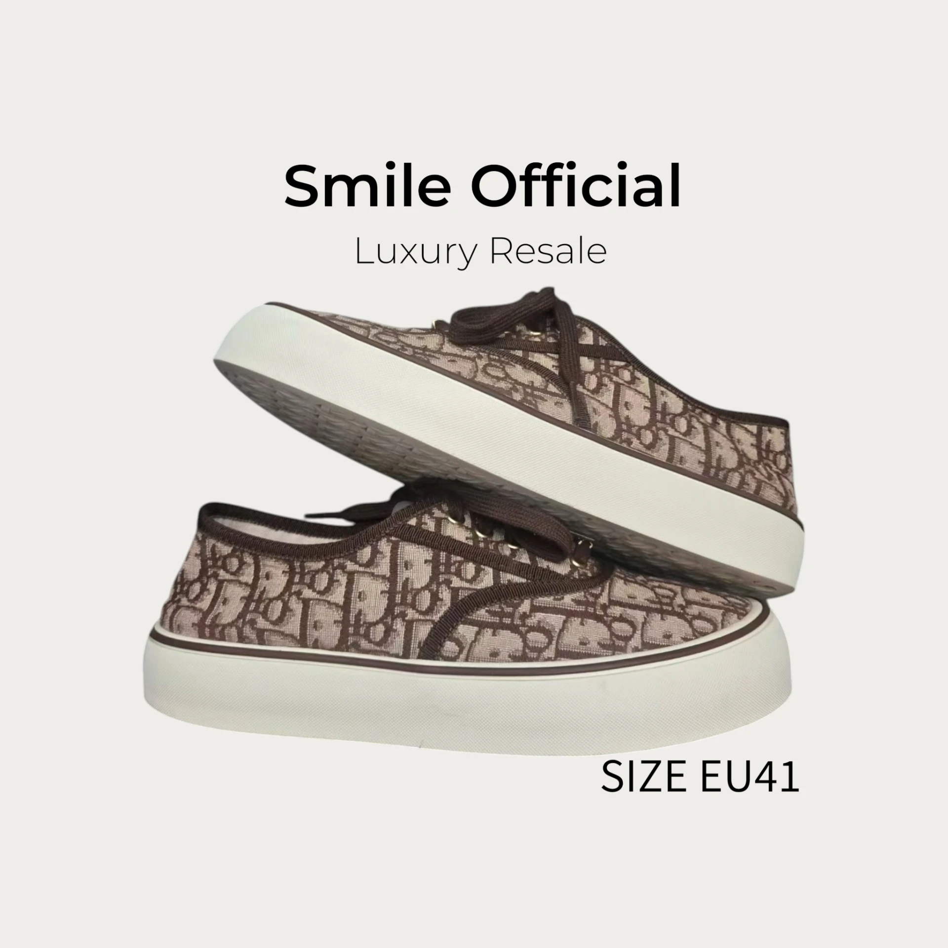 [SMILE] DIOR 26新款SLATWIND 棕色滿logo老花板鞋