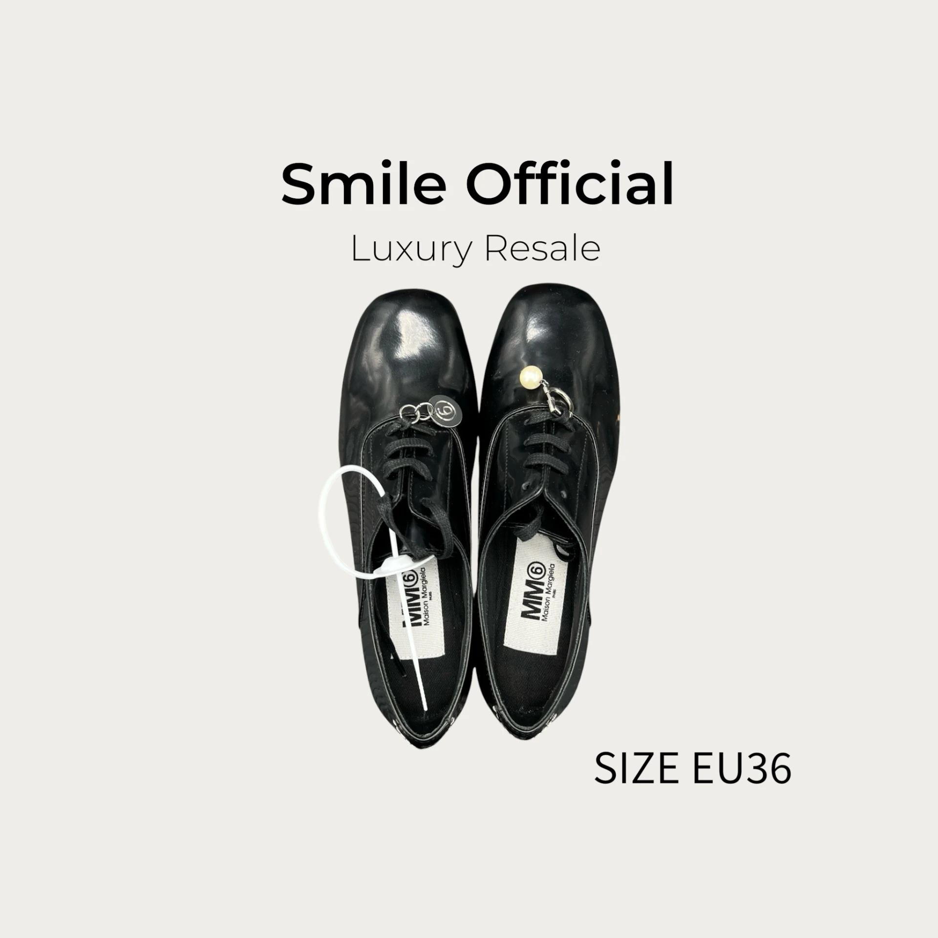 [SMILE] Maison margiela MM6馬吉拉 低筒小皮鞋 黑