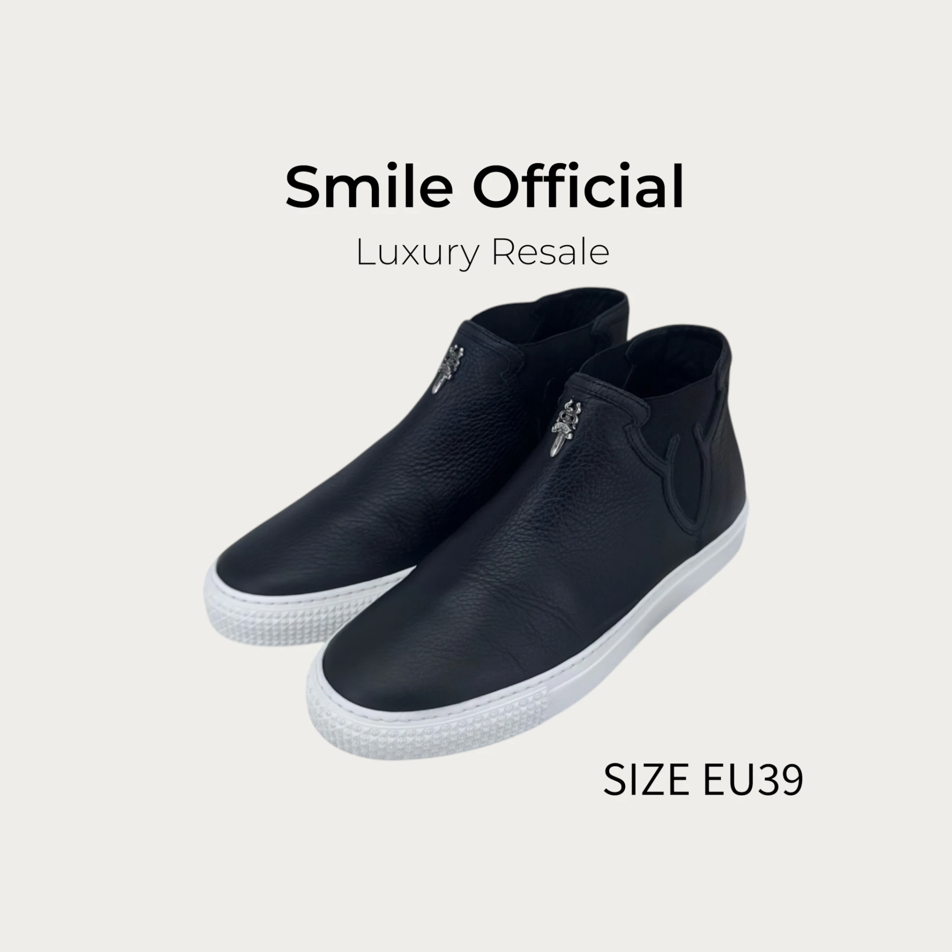[SMILE] Chrome Hearts CH 克羅心 火焰寶劍一腳蹬 黑