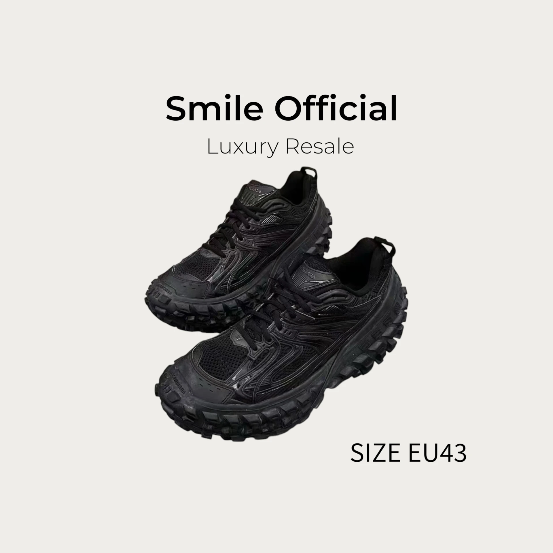 [SMILE] Balenciaga巴黎世家 輪胎鞋 做舊 黑色