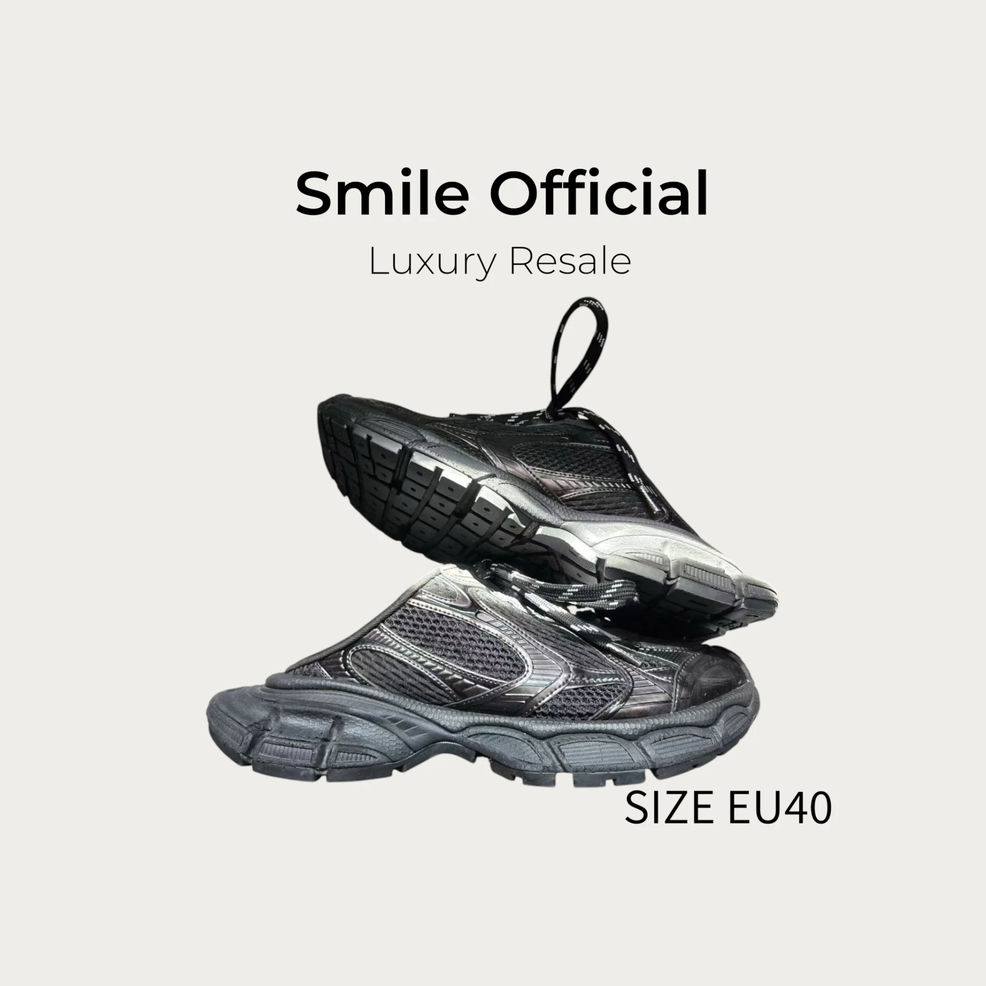 [SMILE] 巴黎世家BALENCIAGA 3XL 黑半拖 穆勒鞋