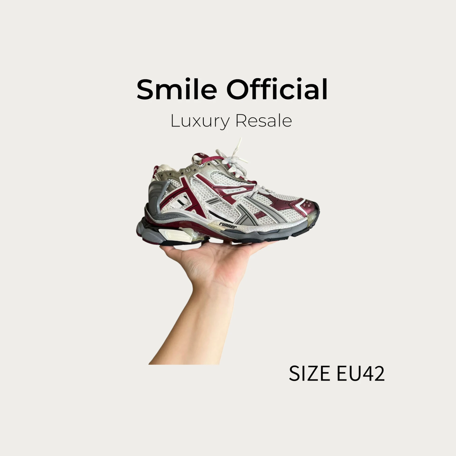 [SMILE] BALENCIAGA 巴黎世家 runner 酒紅