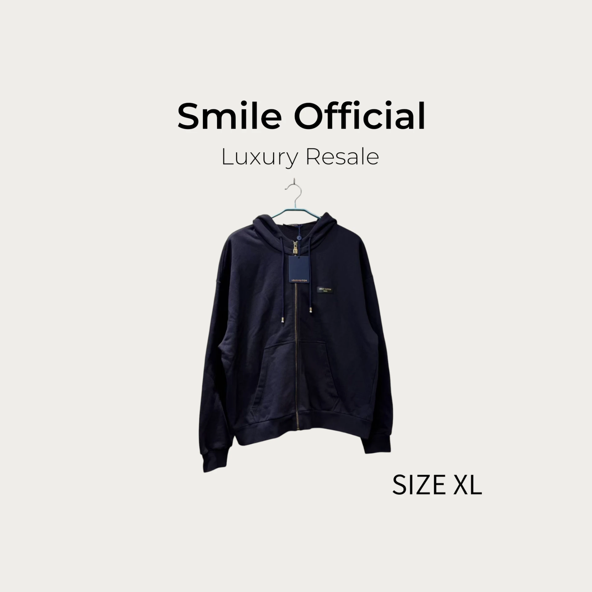[SMILE] LOUIS VUITTON LV 燙金皮牌logo拉鍊外套