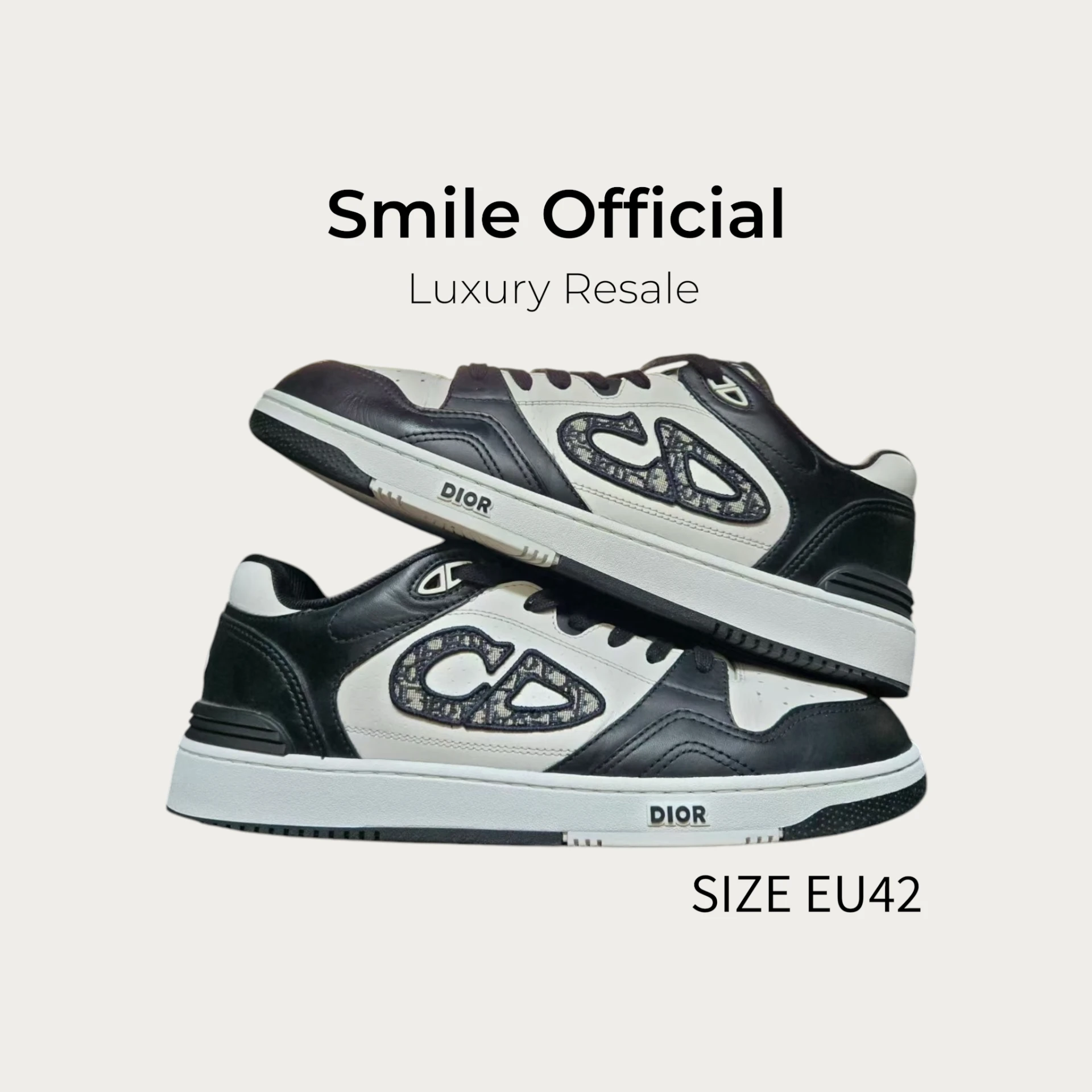 [SMILE] DIOR B57 黑白 CD 印花 low 休閒鞋