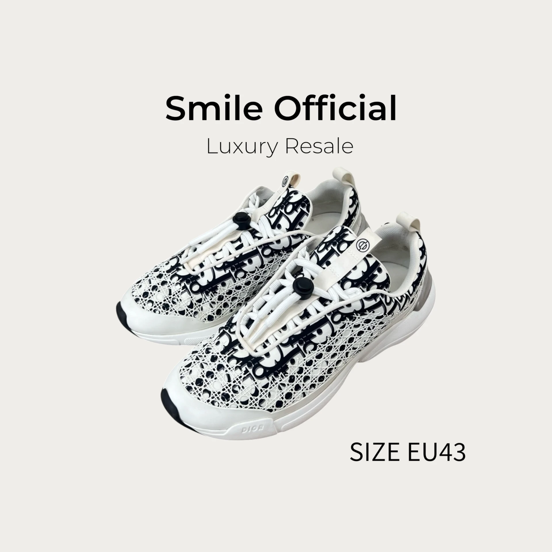 [SMILE] dior b24 黑白滿logo 休閒鞋