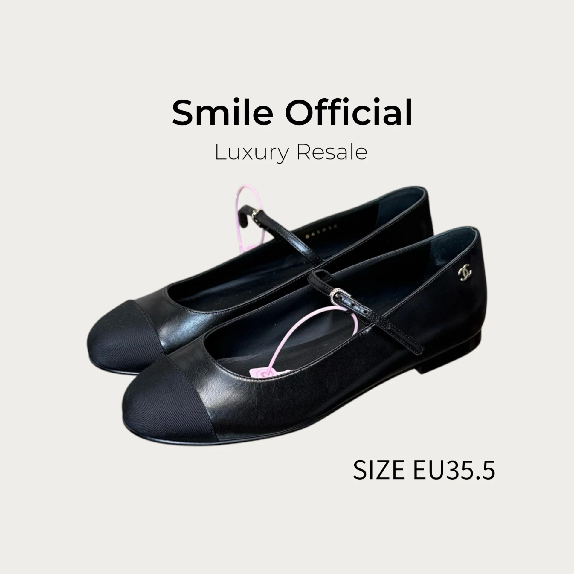 [SMILE] Chanel 香奈兒 24A 雙C羔羊皮搭扣瑪麗珍鞋 黑色