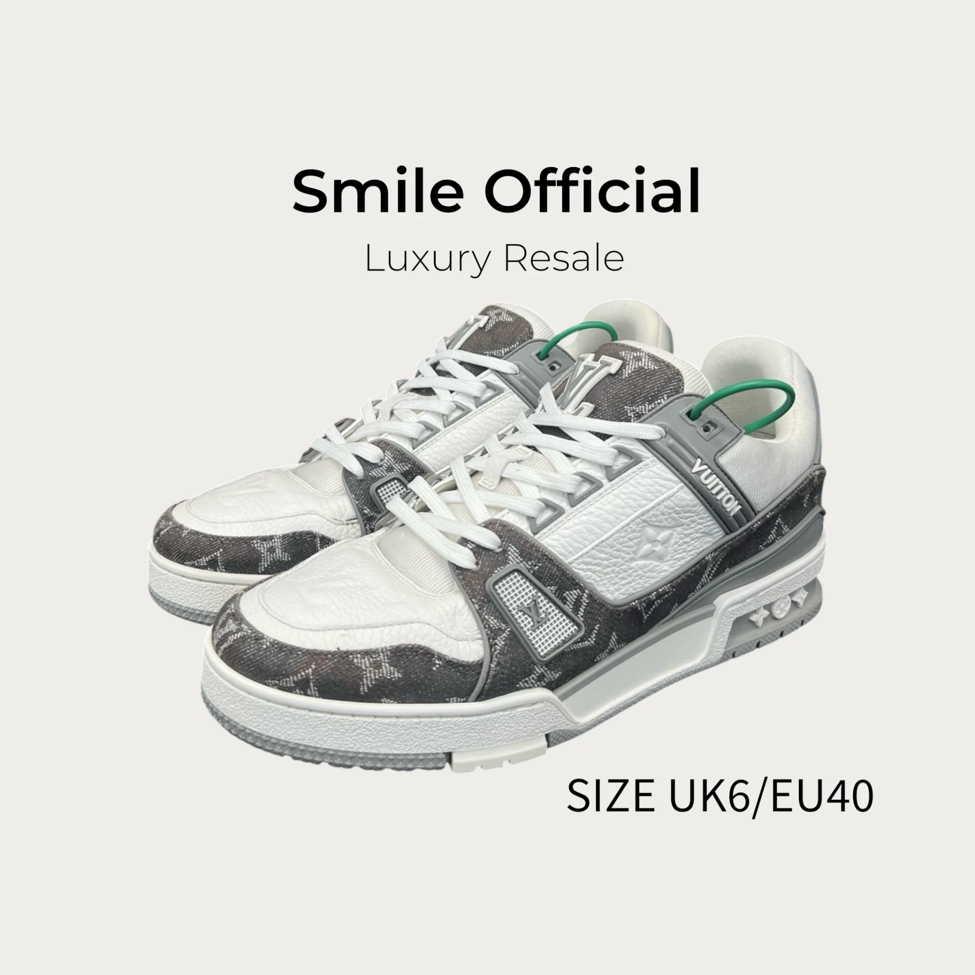 [SMILE] Louis Vuitton lv trainer 灰白牛仔