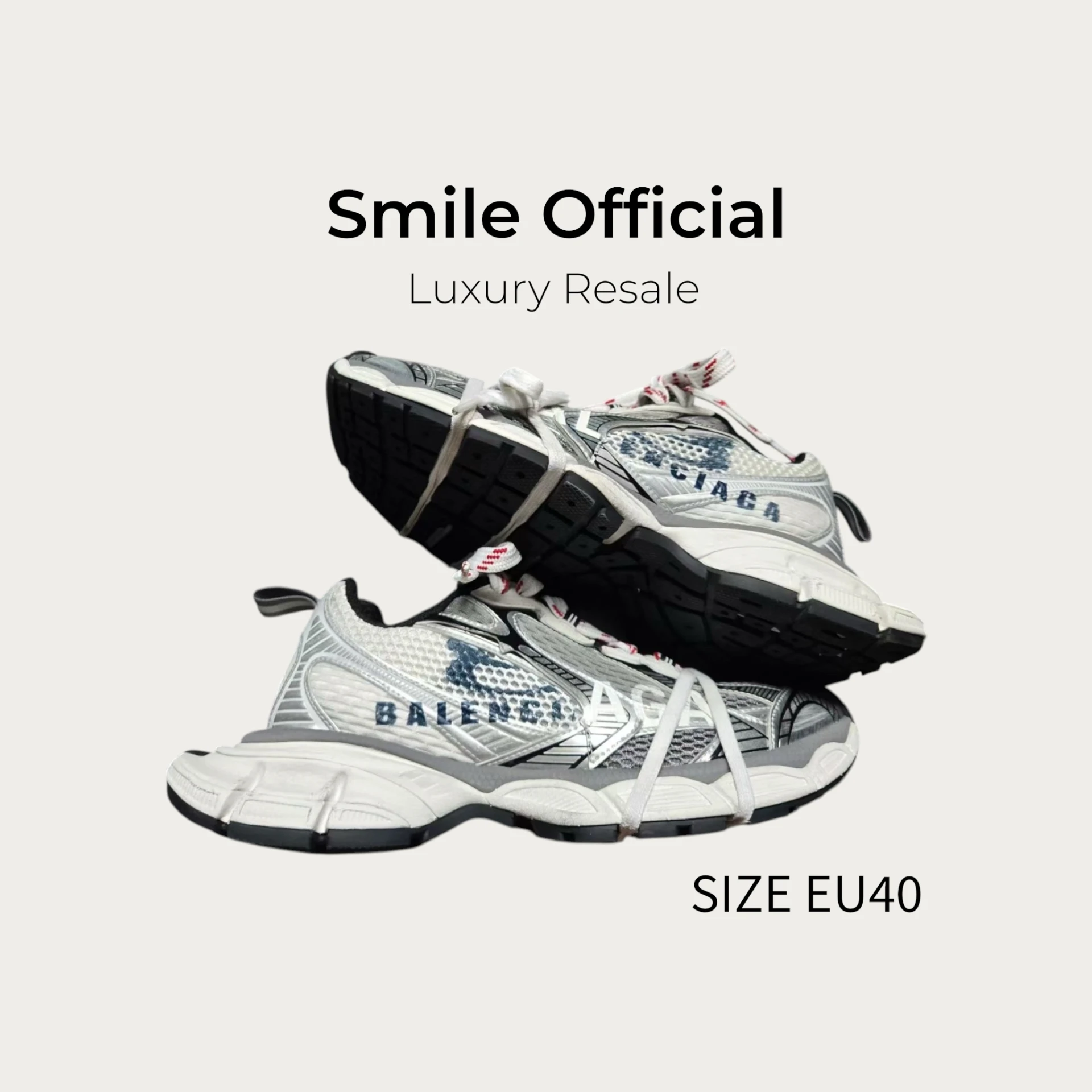 [SMILE] 巴黎世家BALENCIAGA 3XL 新款灰銀拼接