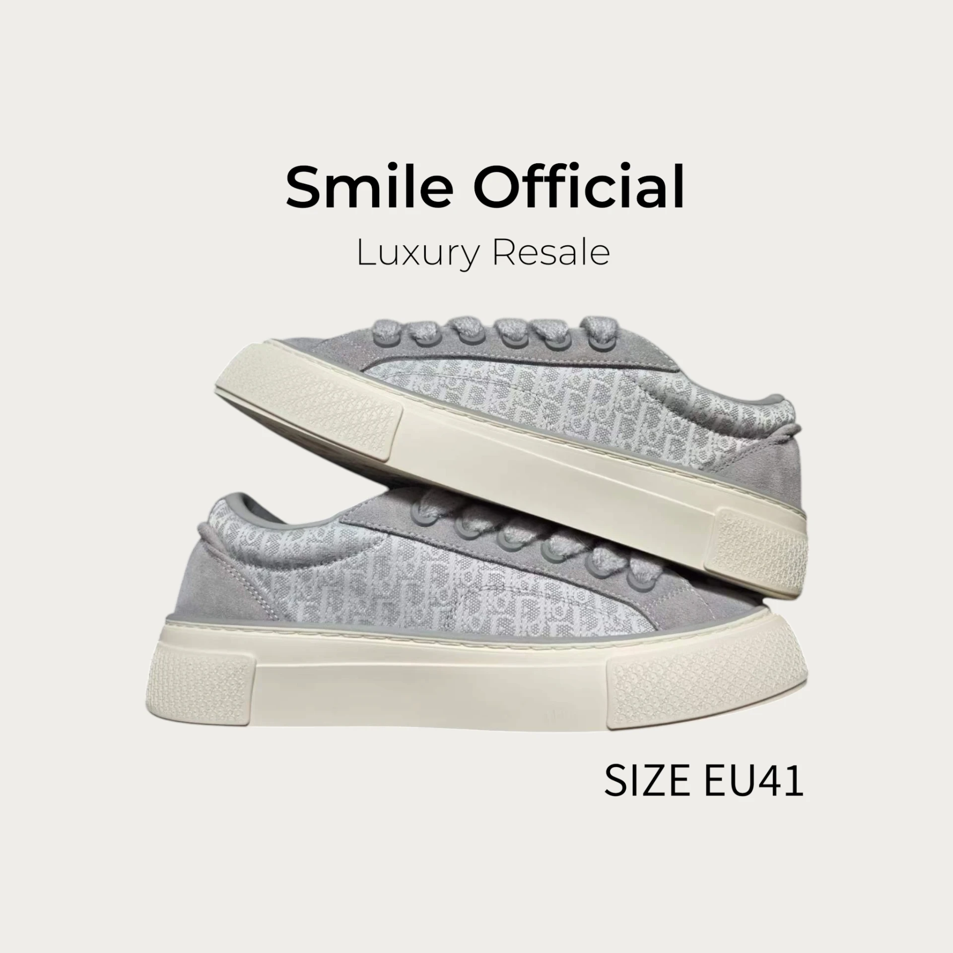 [SMILE] DIOR B33 灰白滿logo spin 板鞋