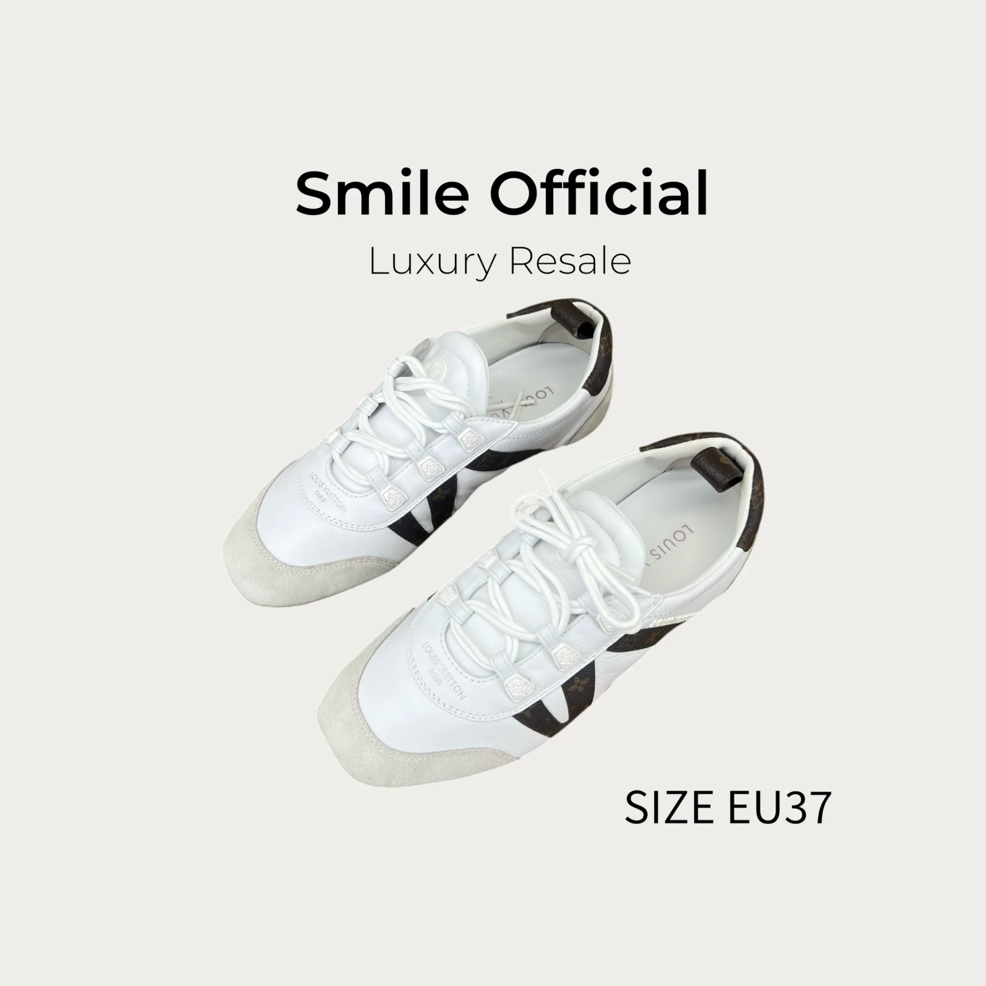 [SMILE] Louis Vuitton LV Sneakerina 德訓鞋 白灰