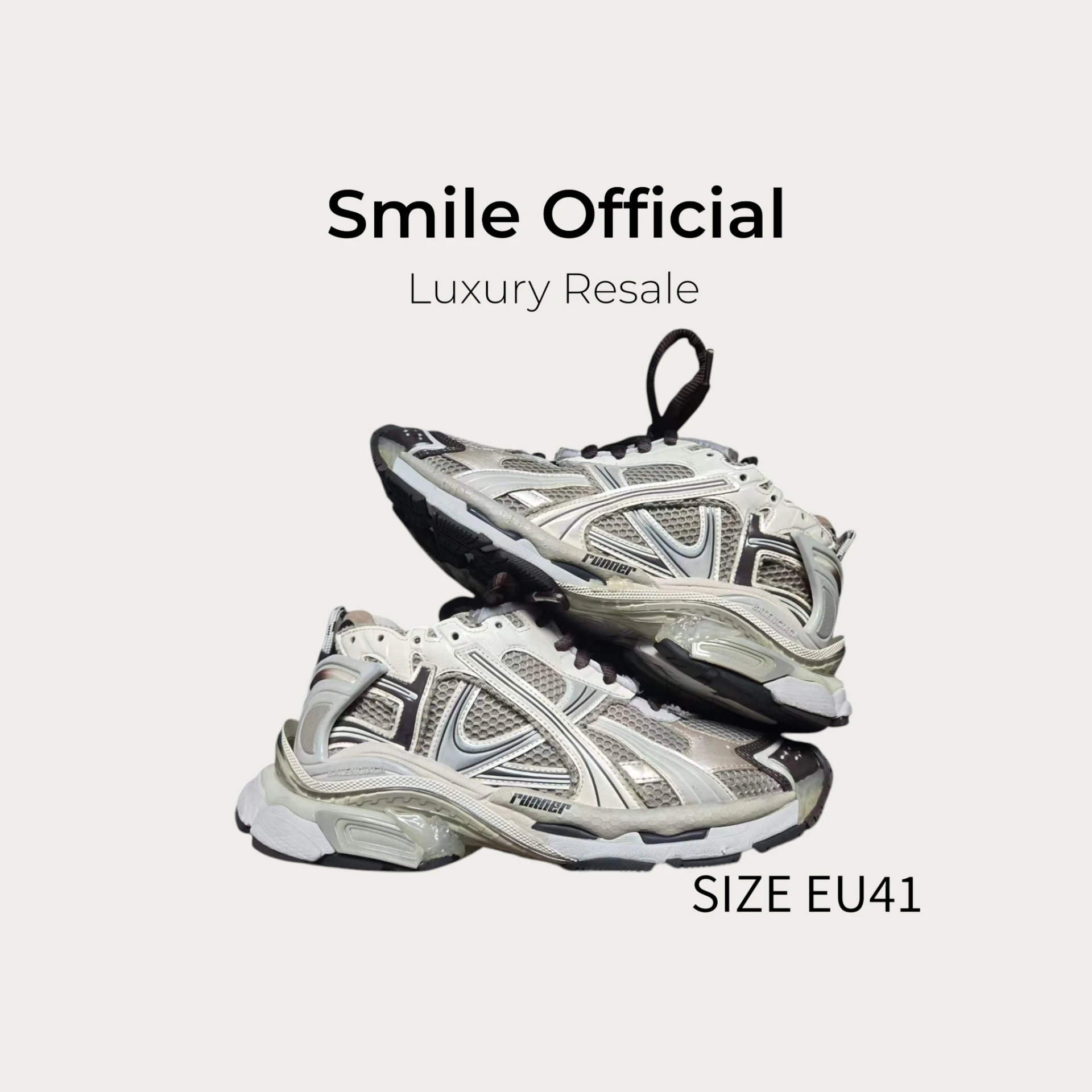[SMILE] 巴黎世家BALENCIAGA RUNNER2.0 白棕