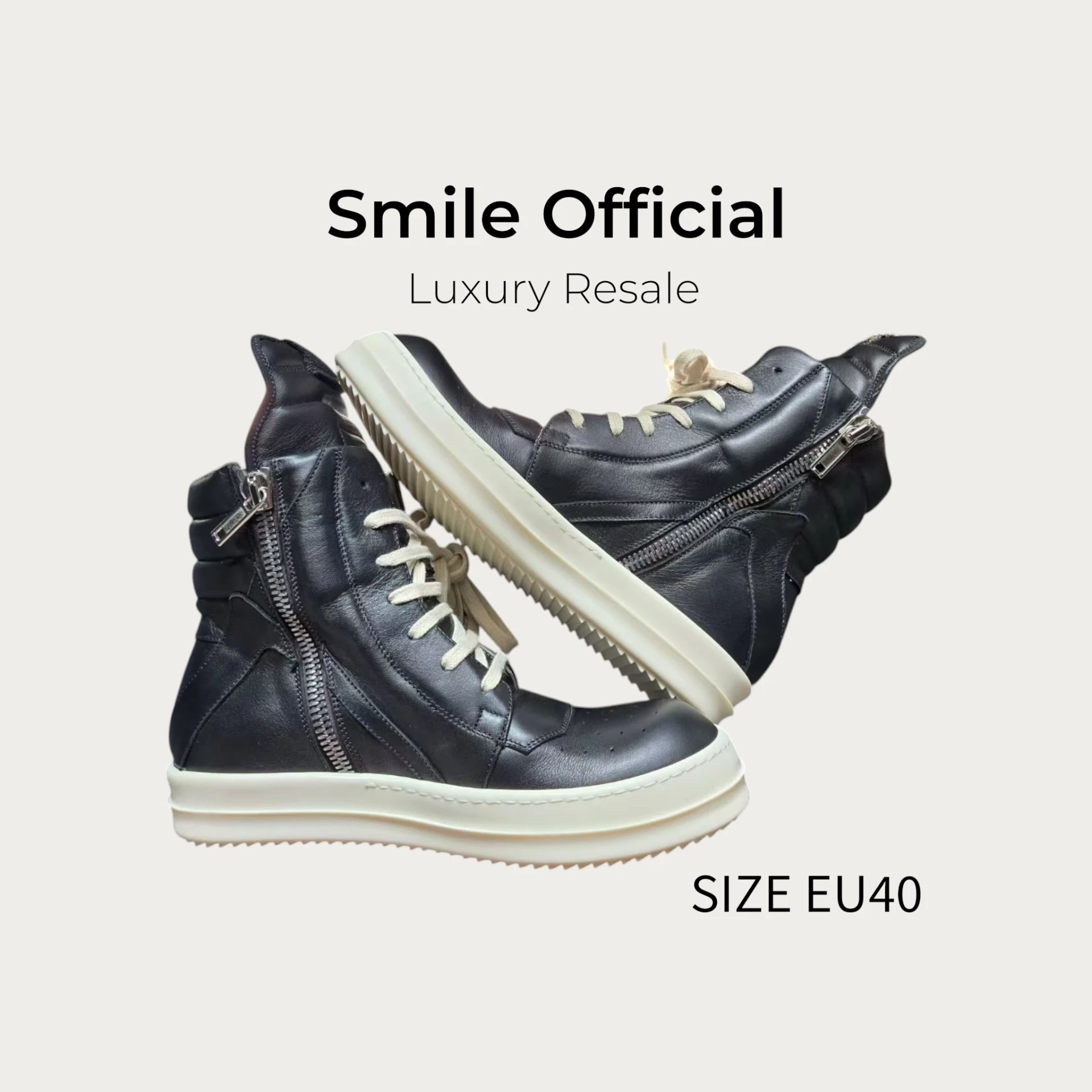 [SMILE] RICK OWENS RO 黑倒三角 板鞋