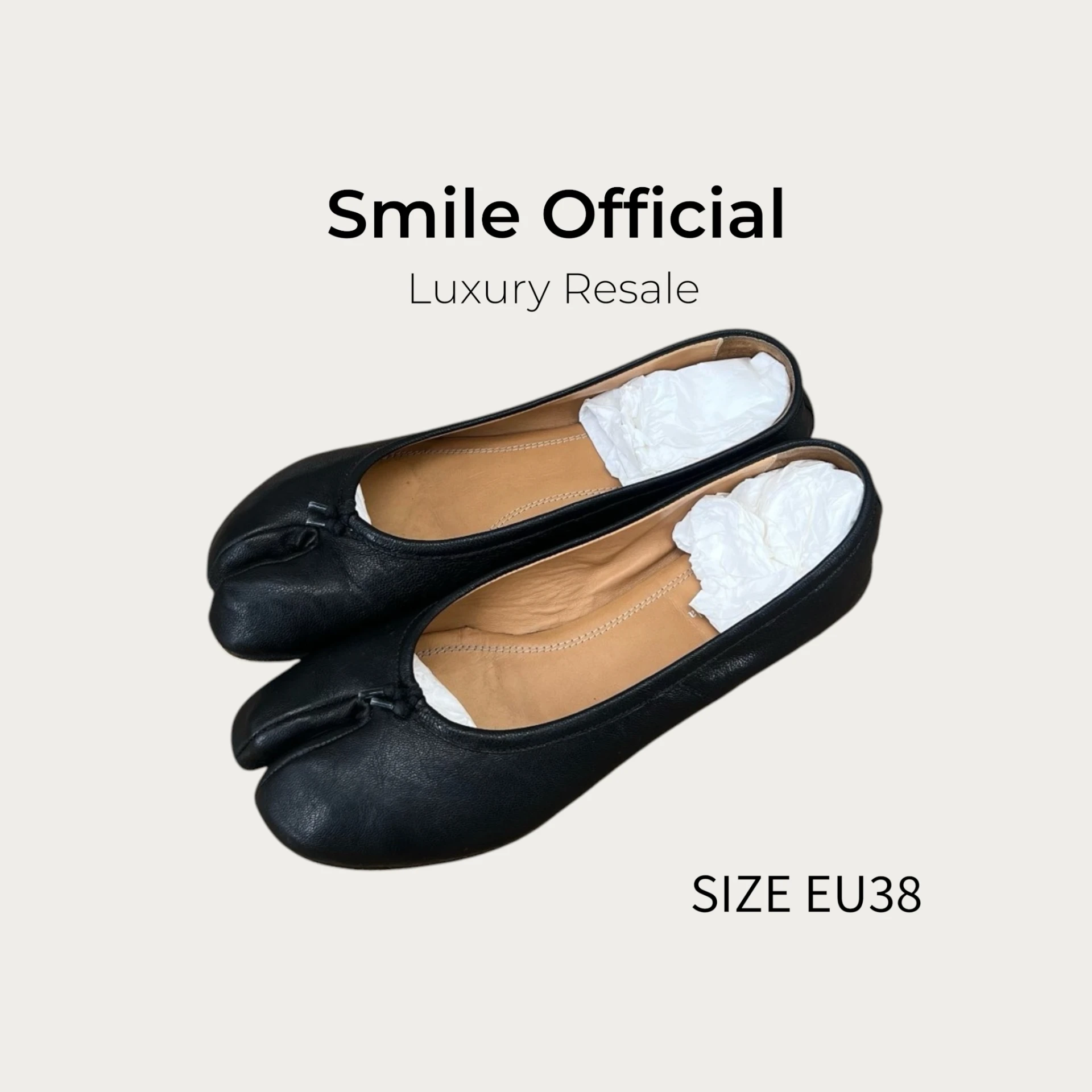 [SMILE] Maison margiela 馬吉拉 leather 分趾鞋 黑